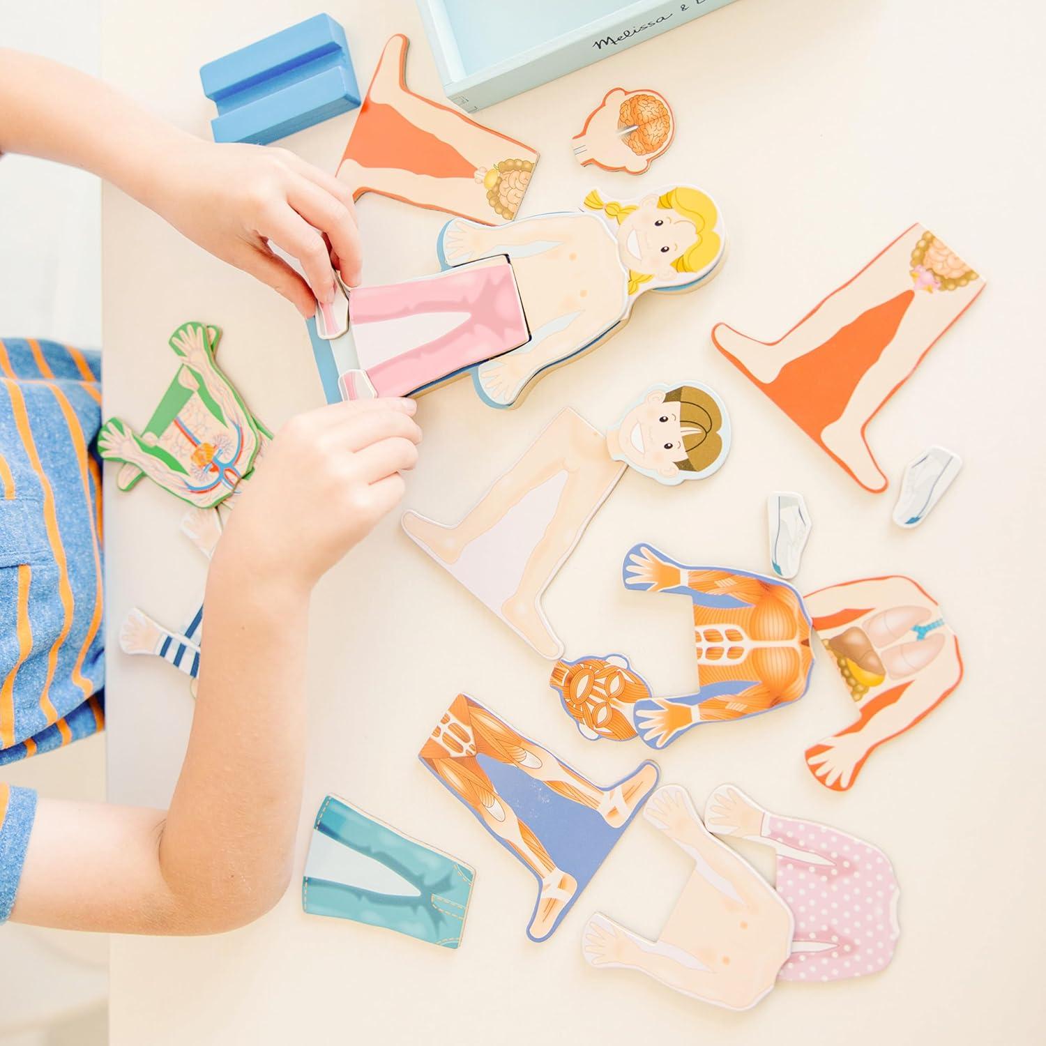 imageMelissa ampamp Doug Magnetic Human Body Anatomy Play Set with 24 Magnetic Pieces and Storage Tray