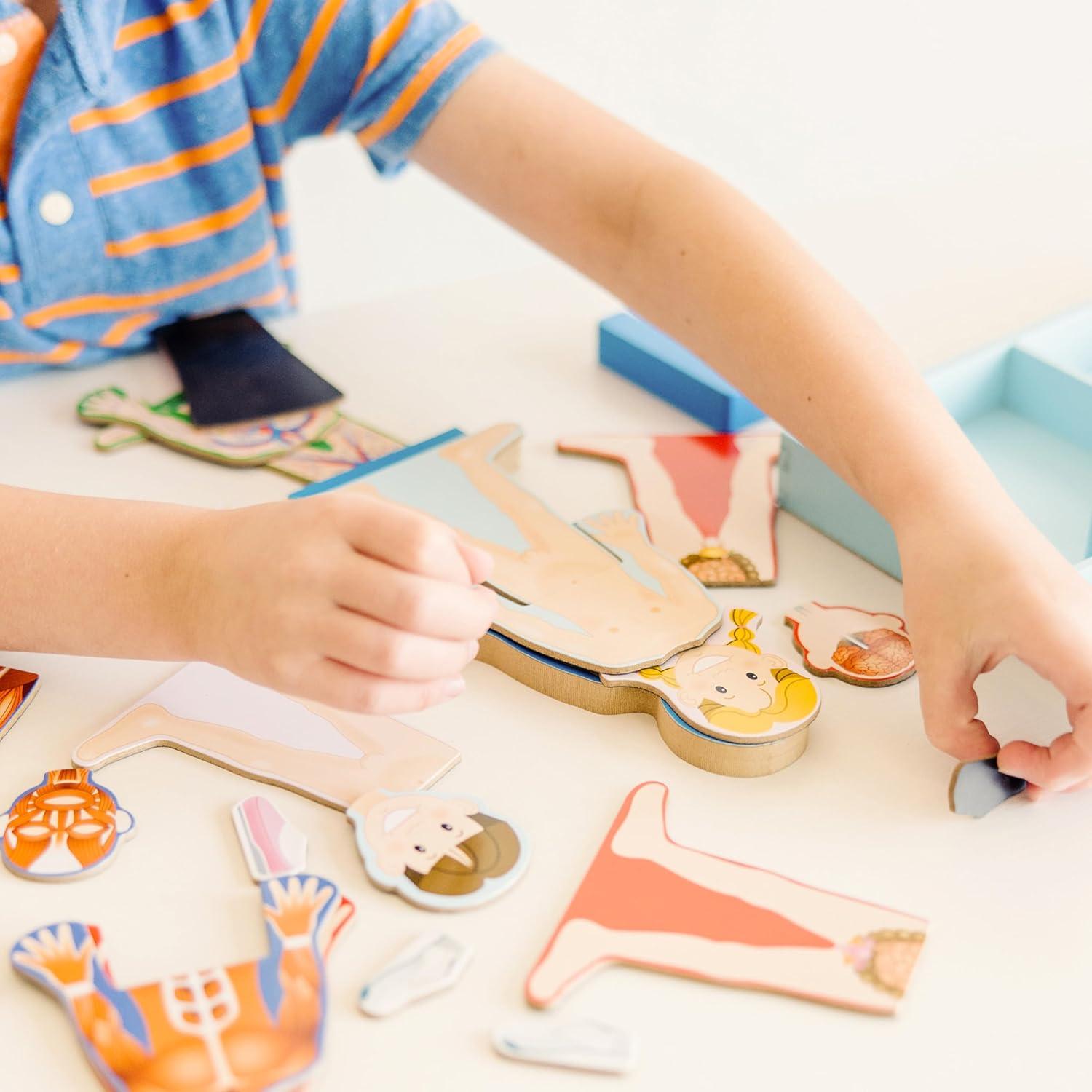imageMelissa ampamp Doug Magnetic Human Body Anatomy Play Set with 24 Magnetic Pieces and Storage Tray