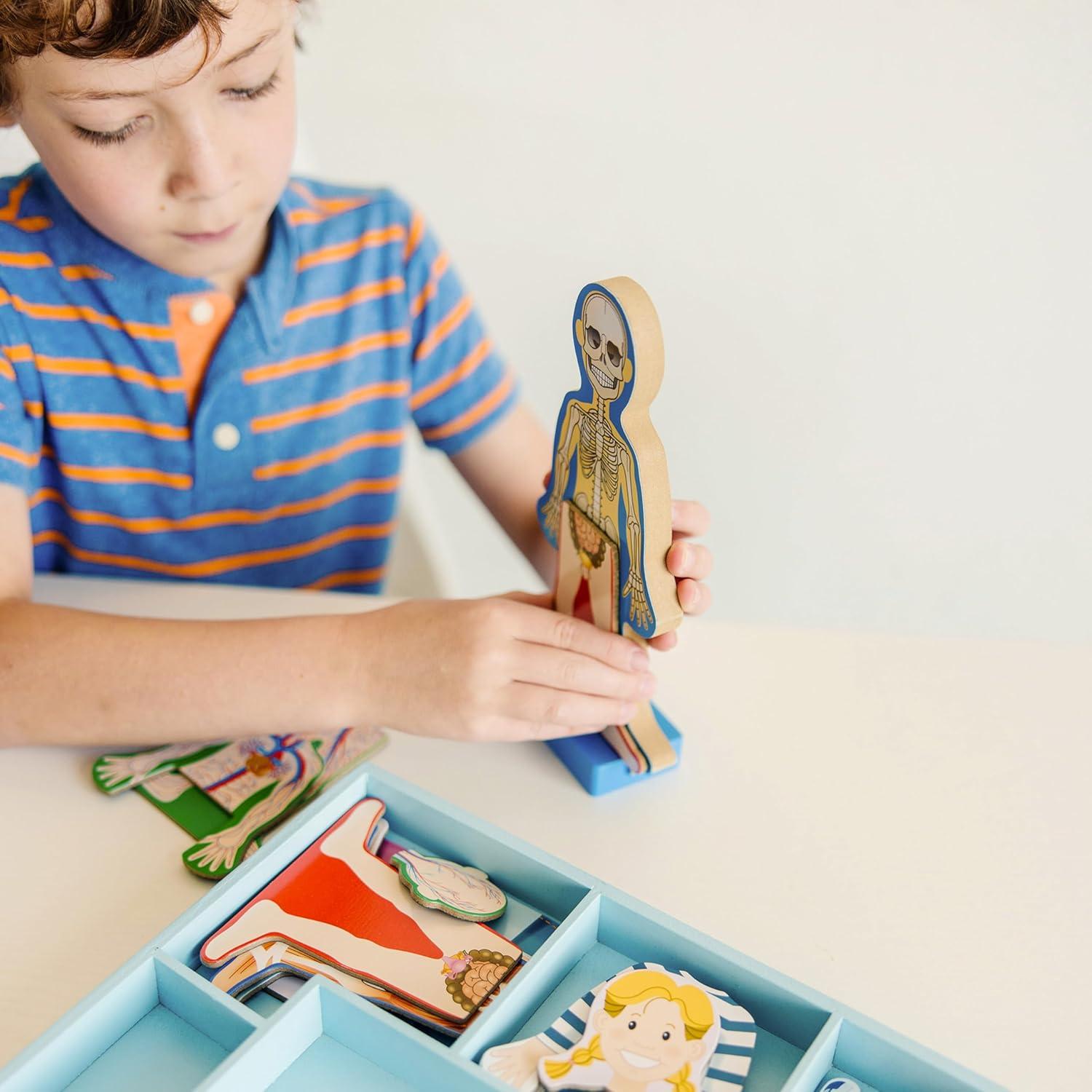 imageMelissa ampamp Doug Magnetic Human Body Anatomy Play Set with 24 Magnetic Pieces and Storage Tray