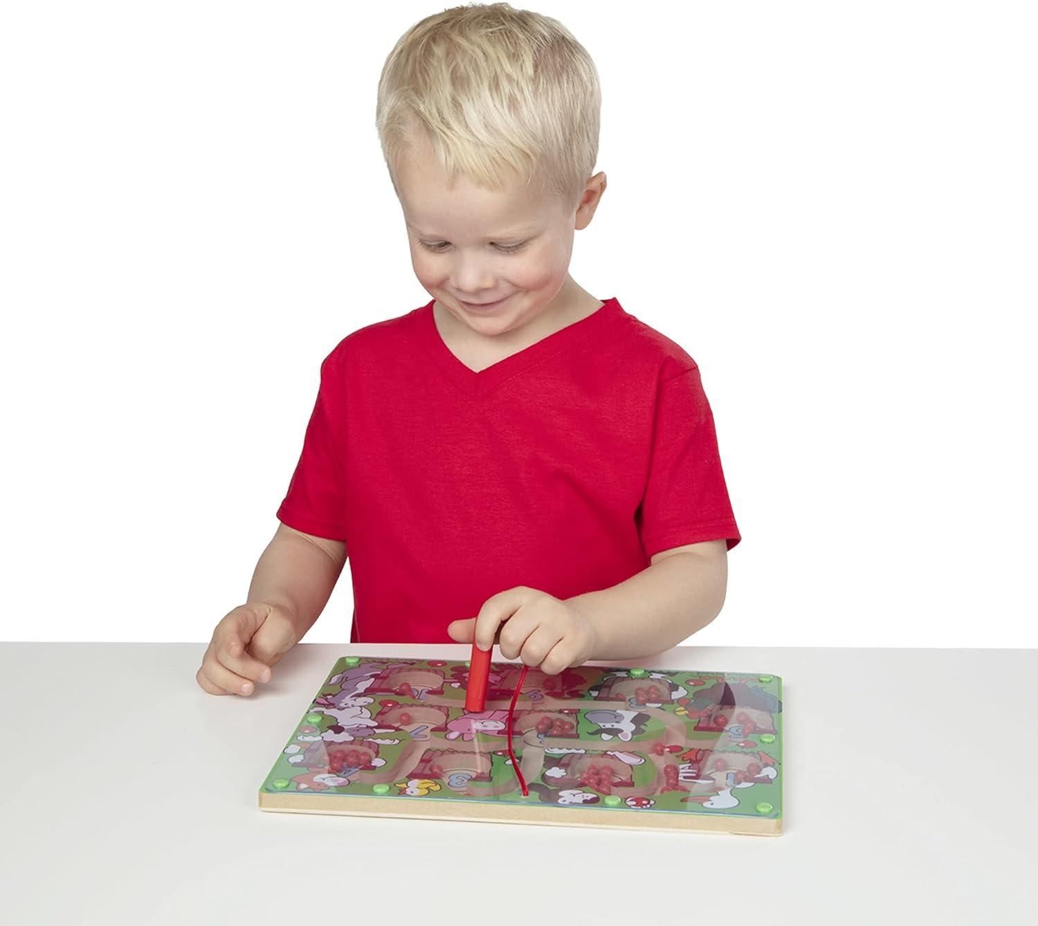 imageMelissa ampamp Doug Magnetic Wand Number Maze  Wooden Puzzle Activity Learning Toys Travel Activities for Kids Magnetic Maze for Toddlers and Kids Ages 3