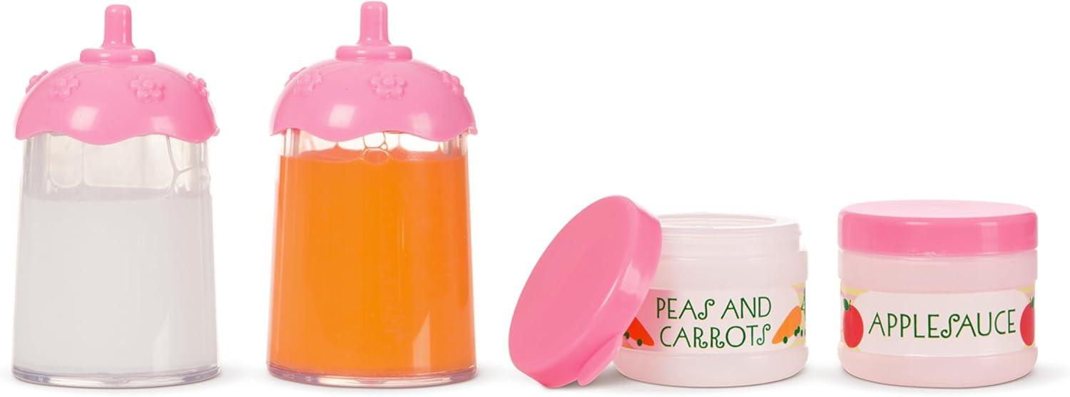 imageMelissa ampamp Doug Mine to Love Baby Food ampamp Bottle Play Set for Feeding Dolls Baby Doll Feeding Set Disappearing Milk Bottle Toy for Kids 3Multicolor