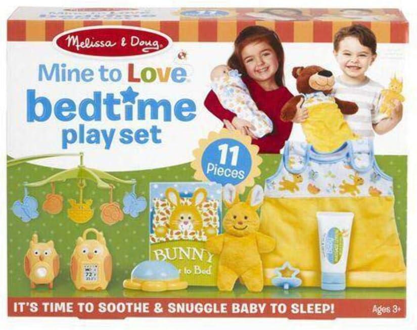 imageMelissa ampamp Doug Mine to Love Bedtime Play Set for Dolls with NightLight Baby Monitors Mobile More 11 pcs