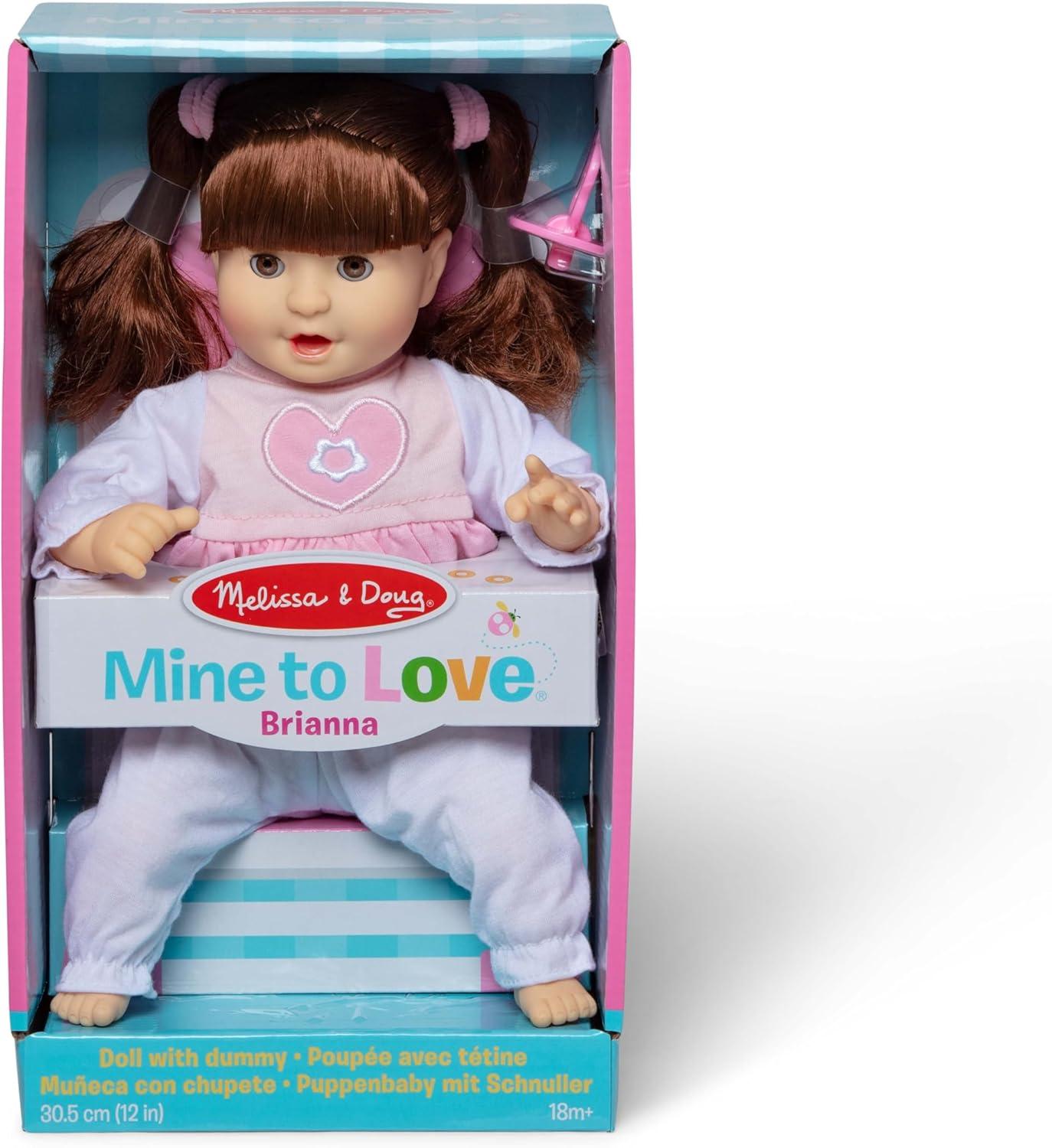 imageMelissa ampamp Doug Mine to Love Brianna 12Inch Soft Body Baby Doll with Hair and Outfit12 inches