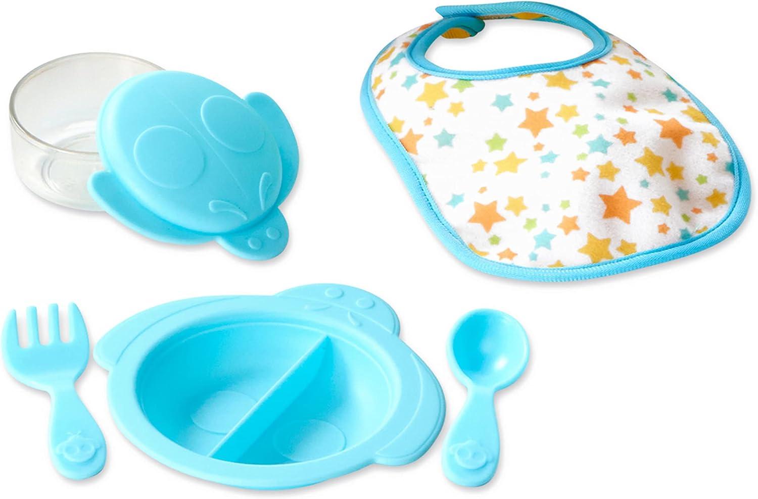 imageMelissa ampamp Doug Mine to Love Mealtime Play Set for Dolls with Bottle Pretend Baby Food Jars Snack Pouch More 24 pcs