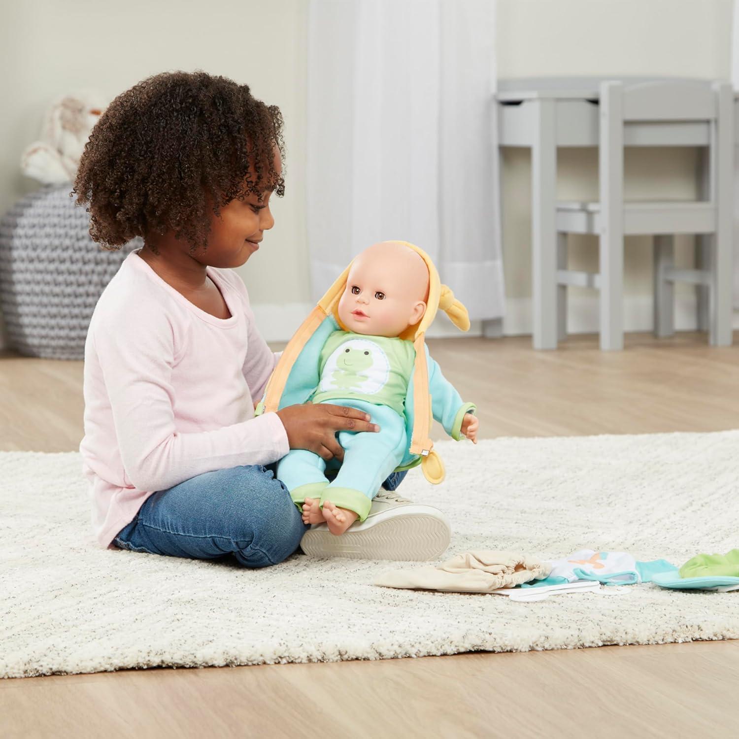 imageMelissa ampamp Doug Mine to Love Mix ampamp Match Playtime Doll Clothes for 1218 Unisex Dolls 6 pcs