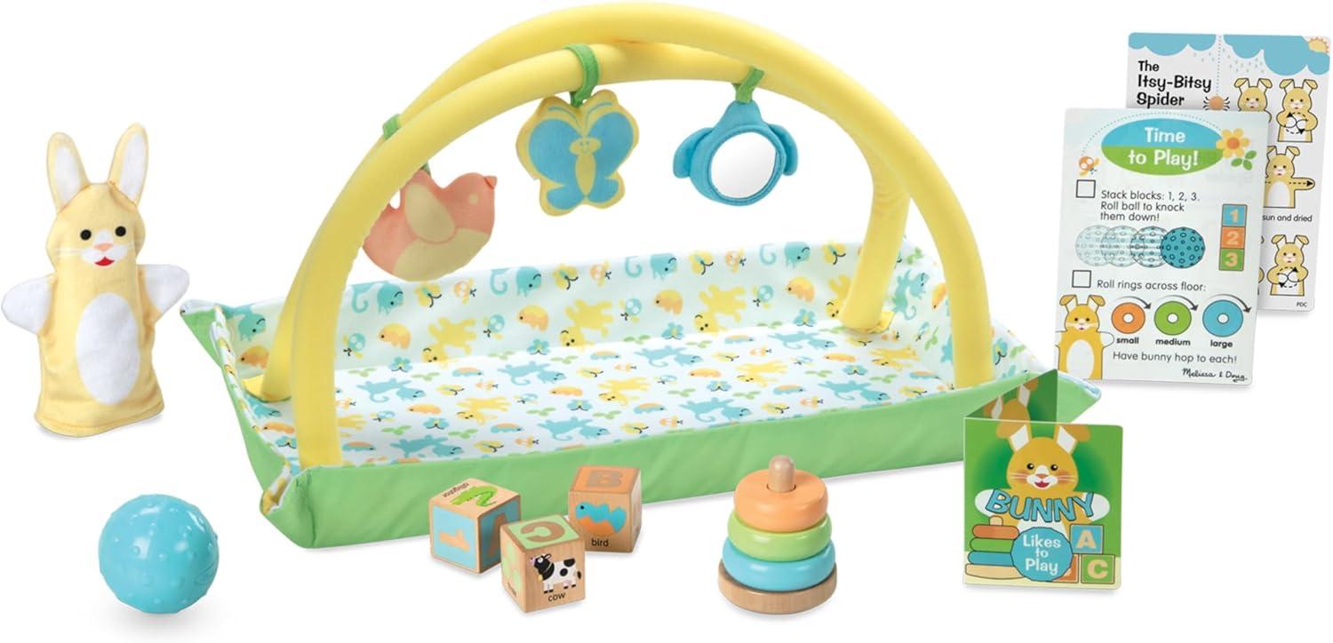 imageMelissa ampamp Doug Mine to Love Toy Time Play Set for Dolls with Activity Gym Stacker Blocks More 16 pcs