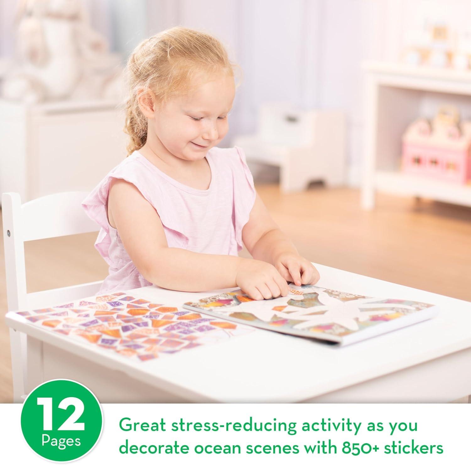 imageMelissa ampamp Doug Mosaic Sticker Pad Safari Animals 12 Color Scenes to Complete with 850 StickersOcean