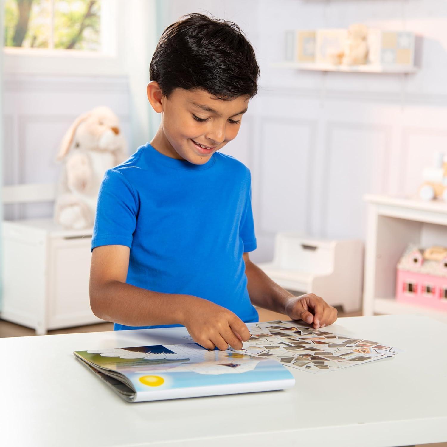imageMelissa ampamp Doug Mosaic Sticker Pad Safari Animals 12 Color Scenes to Complete with 850 StickersSafari