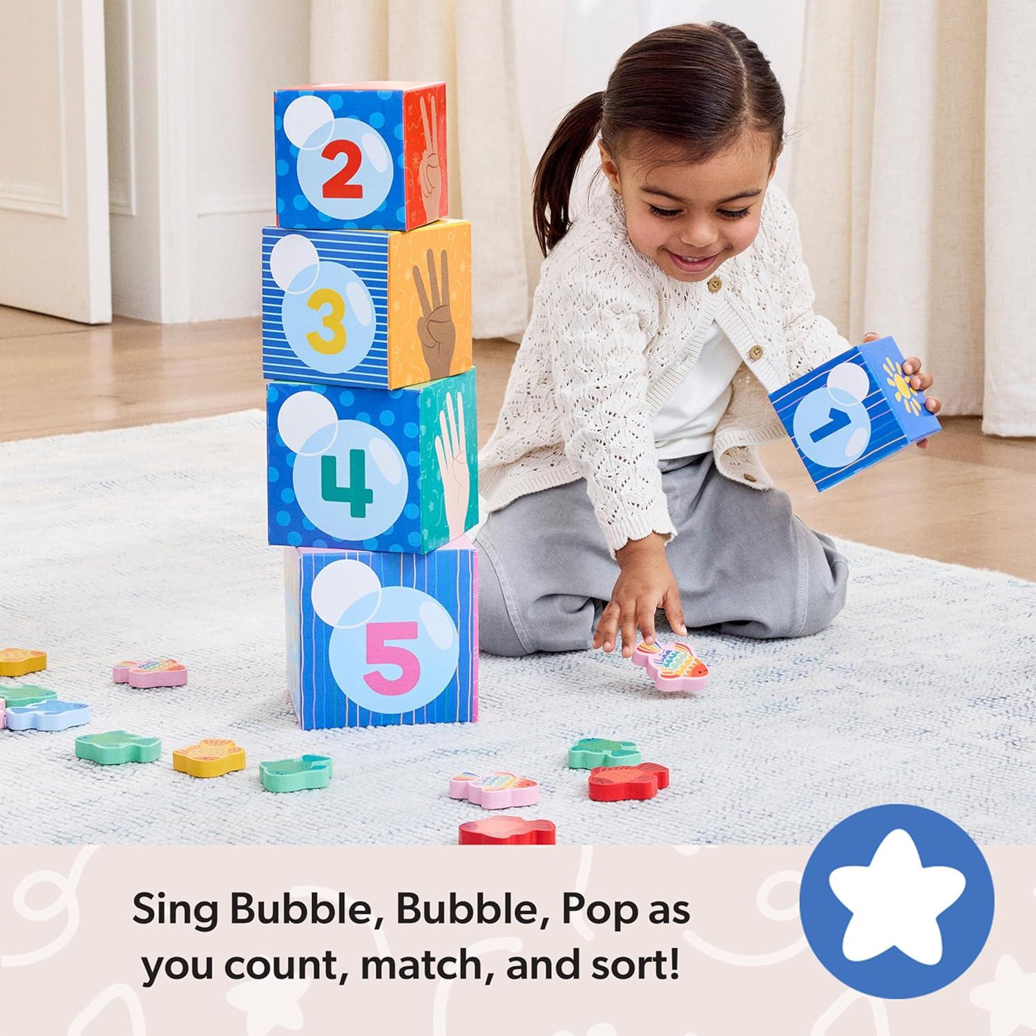 imageMelissa ampamp Doug Ms Rachel Sort and Count Nesting and Stacking Blocks with Wooden Fish Preschool Learning Toy for Boys Girls  FSC Certified