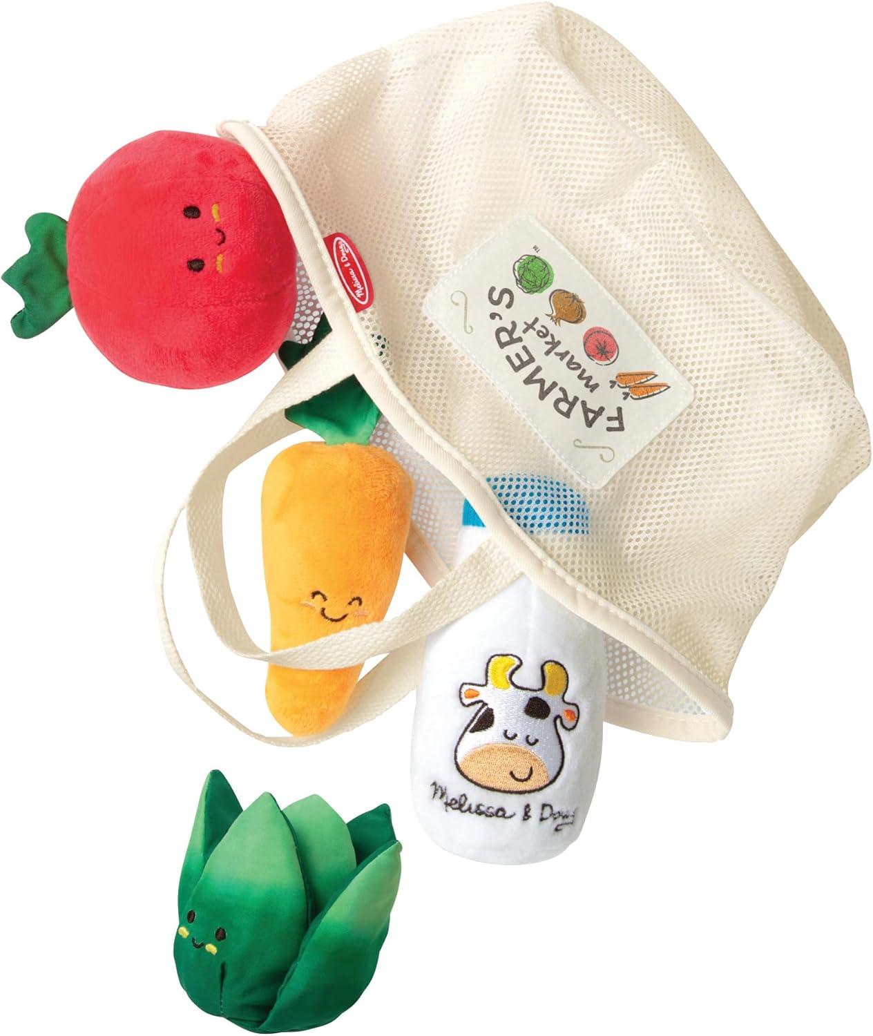 imageMelissa ampamp Doug MultiSensory Market Basket Fill ampamp Spill Infant Toy  Play Food Menus Pretend Play Grocery Toys Sorting And Stacking Toys MultiSensory Toys For Infants And Toddlers Ages 1