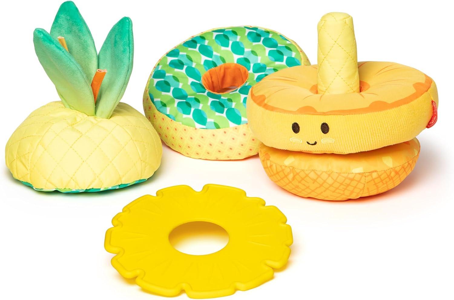 imageMelissa ampamp Doug MultiSensory Pineapple Soft Stacker Infant Toy  Stacking Toys For Babies Pineapple Stacking Toy For Infants