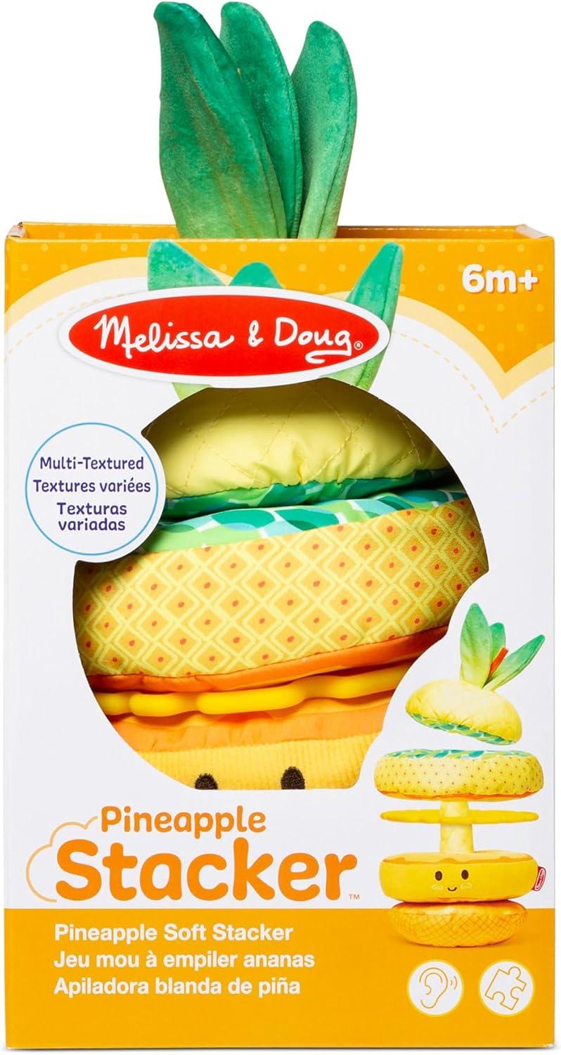 imageMelissa ampamp Doug MultiSensory Pineapple Soft Stacker Infant Toy  Stacking Toys For Babies Pineapple Stacking Toy For Infants