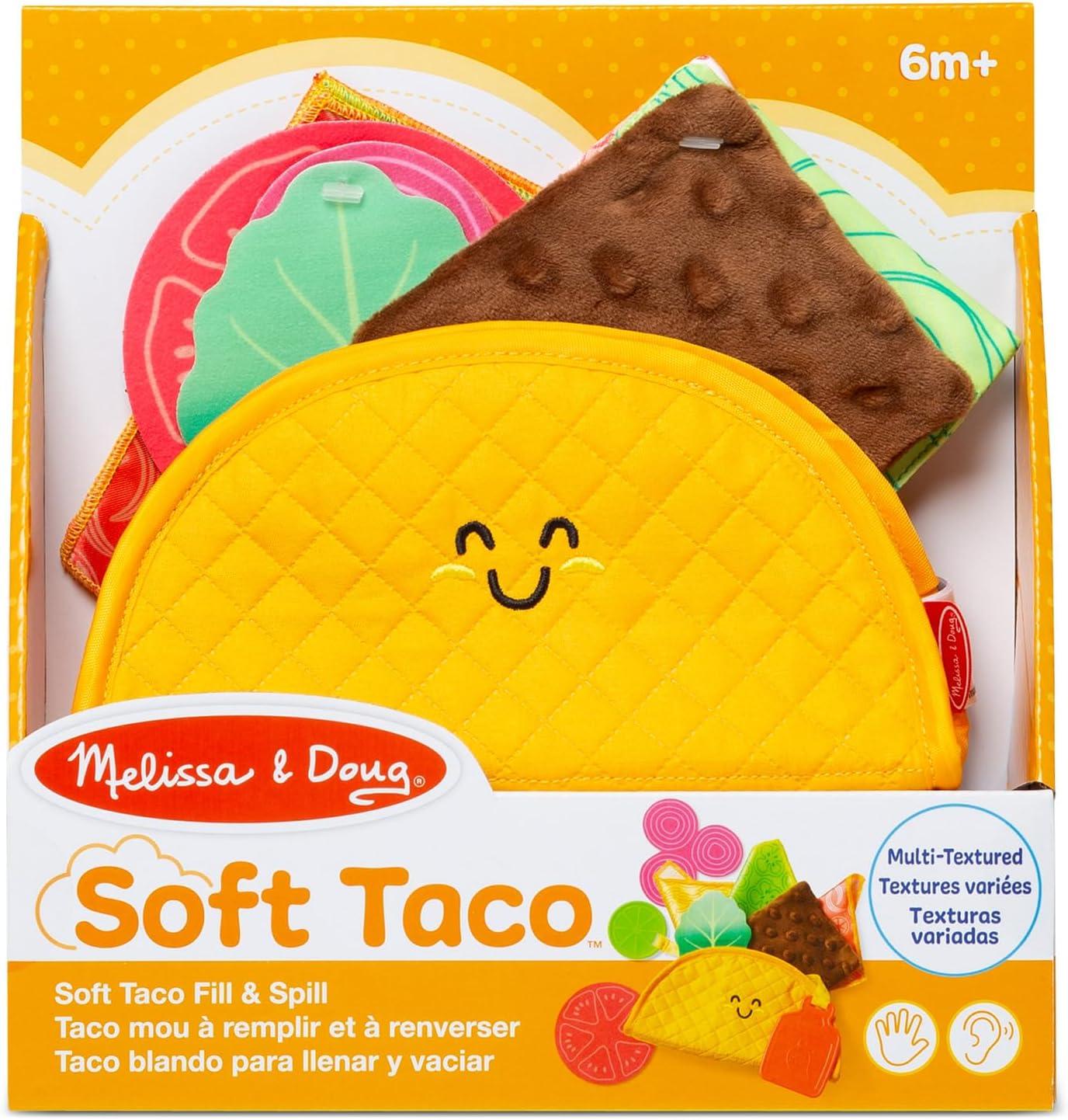imageMelissa ampamp Doug MultiSensory Soft Taco Fill ampamp Spill Infant Toy  Sensory Toys For Babies Baby Taco Toy Baby Toys For Ages 6 Months And Older