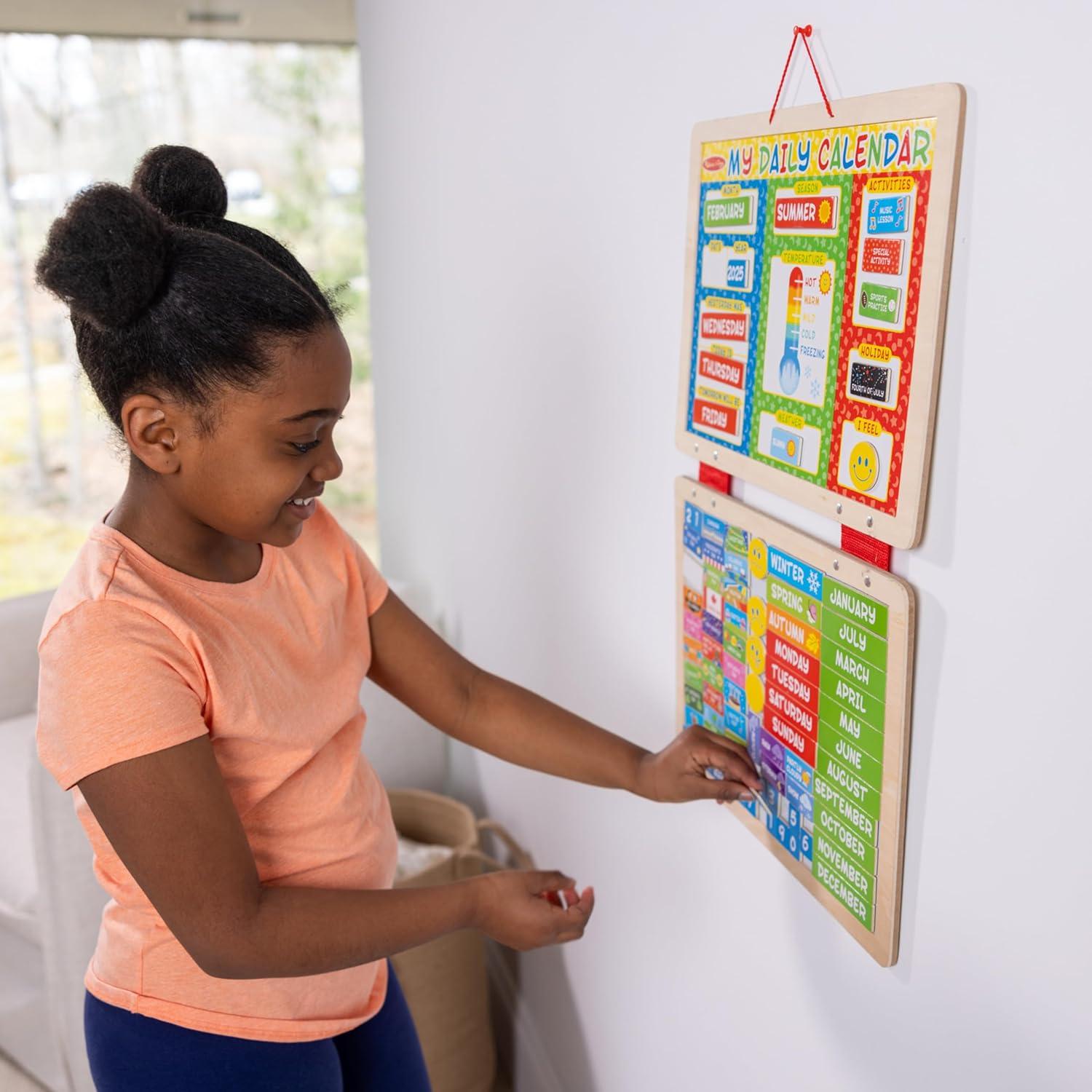 imageMelissa ampamp Doug My First Daily Magnetic Calendar Classroom Calendar for Kids Activities with Weather ampamp Seasons Preschool Toys for Girls ampamp Boys Ages 4