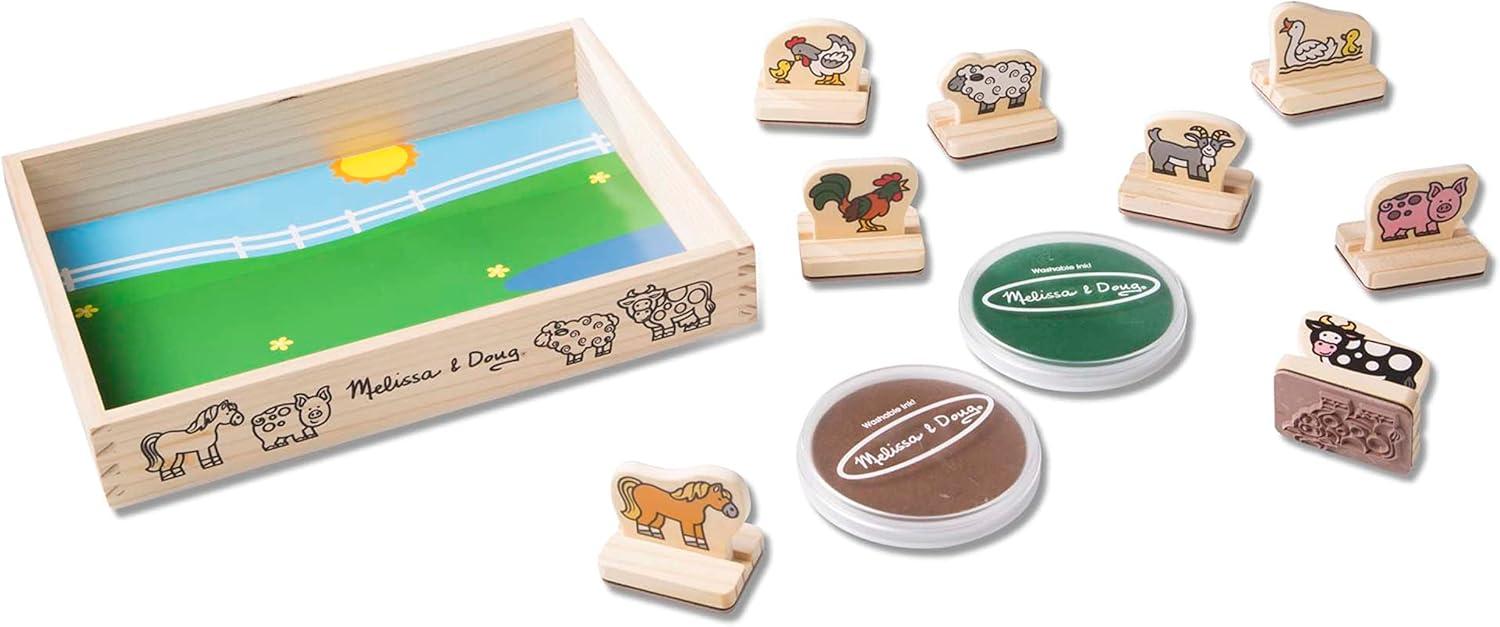 imageMelissa ampamp Doug My First Wooden Stamp Set  Farm Animals