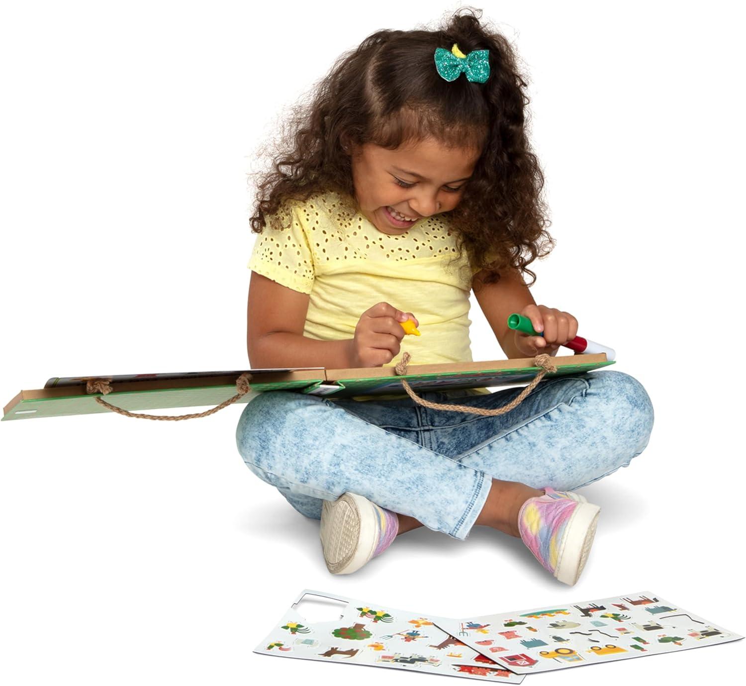 imageMelissa ampamp Doug Natural Play Play Draw Create Reusable Drawing ampamp Magnet Kit  Ocean 42 Magnets 5 DryErase Markers  FSC CertifiedFarm