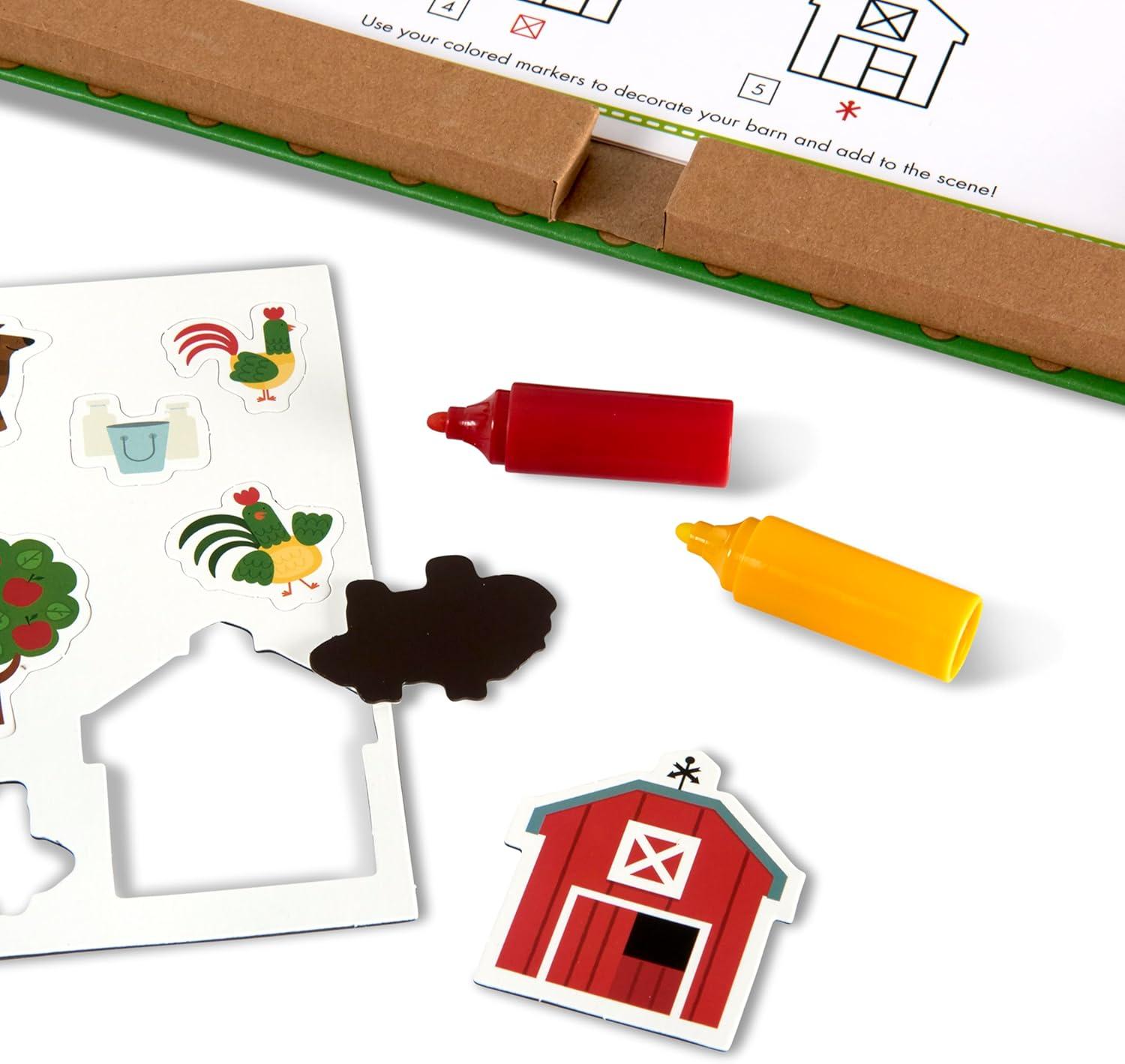 imageMelissa ampamp Doug Natural Play Play Draw Create Reusable Drawing ampamp Magnet Kit  Ocean 42 Magnets 5 DryErase Markers  FSC CertifiedFarm