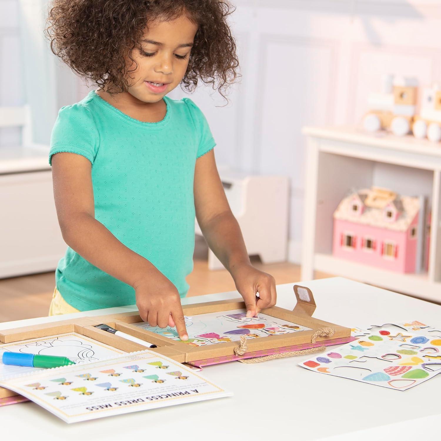 imageMelissa ampamp Doug Natural Play Play Draw Create Reusable Drawing ampamp Magnet Kit  Ocean 42 Magnets 5 DryErase Markers  FSC CertifiedPrincess