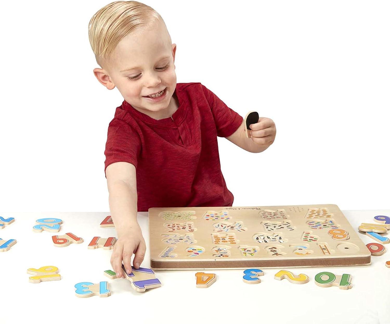 imageMelissa ampamp Doug Numbers Sound Puzzle  Wooden Puzzle with Sound Effects 21 pcs