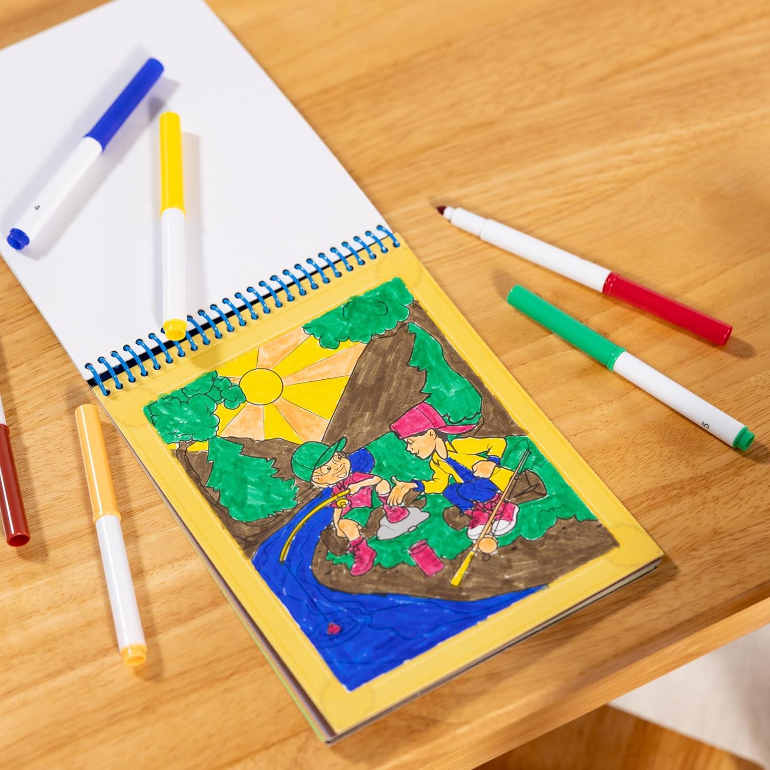 imageMelissa ampamp Doug On The Go Color by Numbers Kids Design Boards Playtime Construction Sports and More
