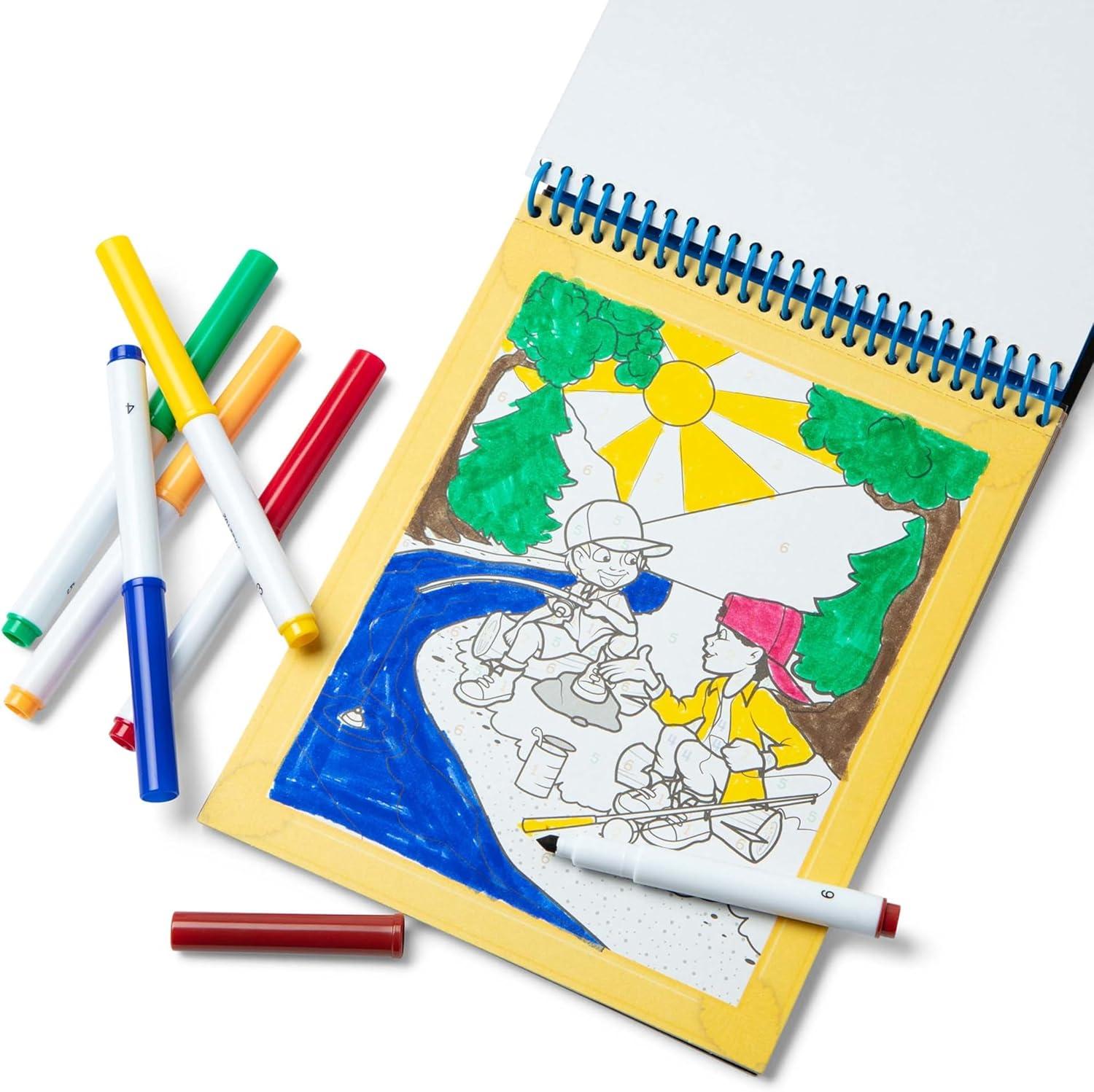 imageMelissa ampamp Doug On The Go Color by Numbers Kids Design Boards Playtime Construction Sports and More