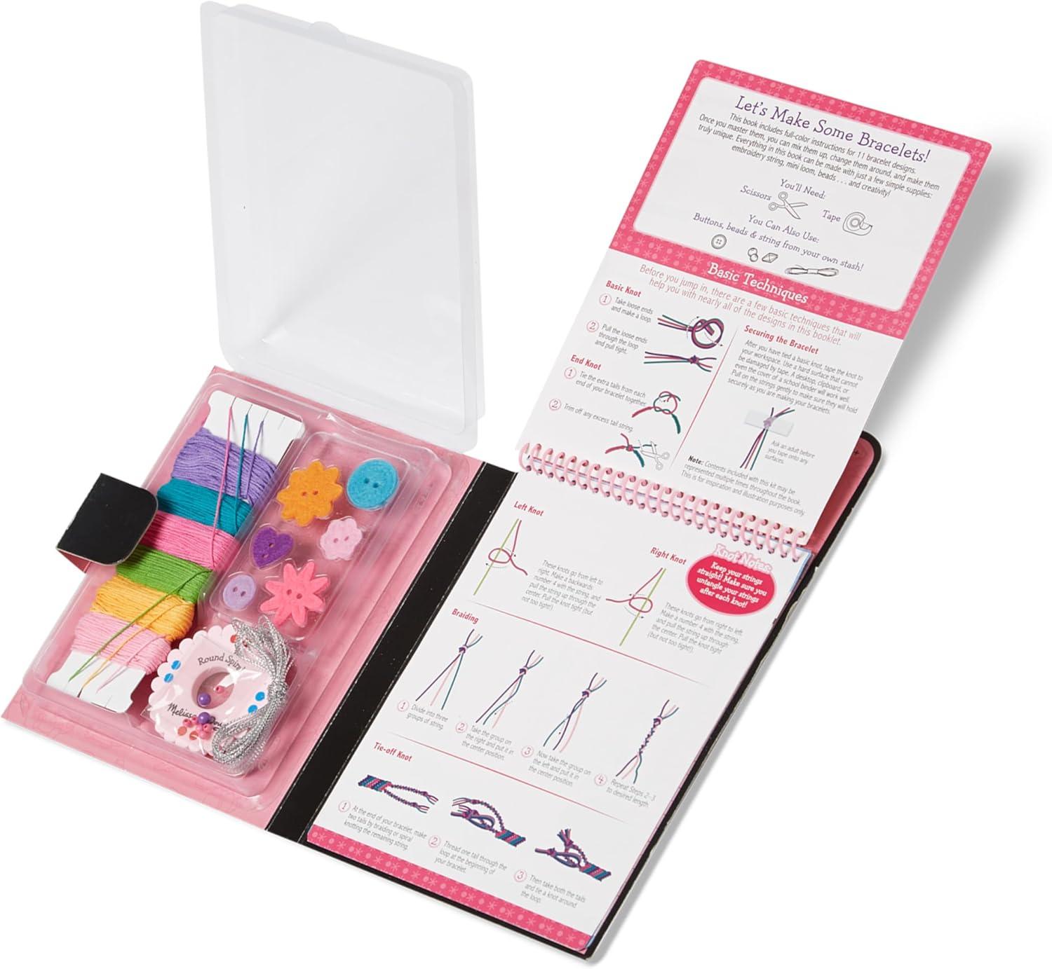 imageMelissa ampamp Doug On The Go Friendship Bracelet Craft Set Makes 10 Bracelets