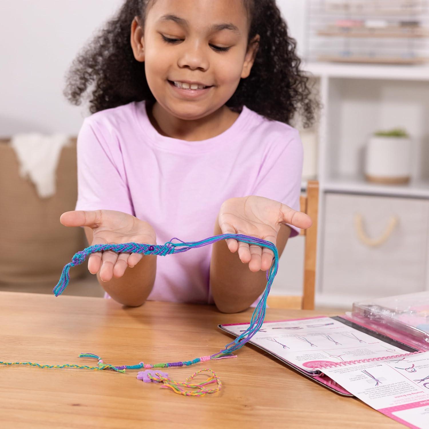 imageMelissa ampamp Doug On The Go Friendship Bracelet Craft Set Makes 10 Bracelets