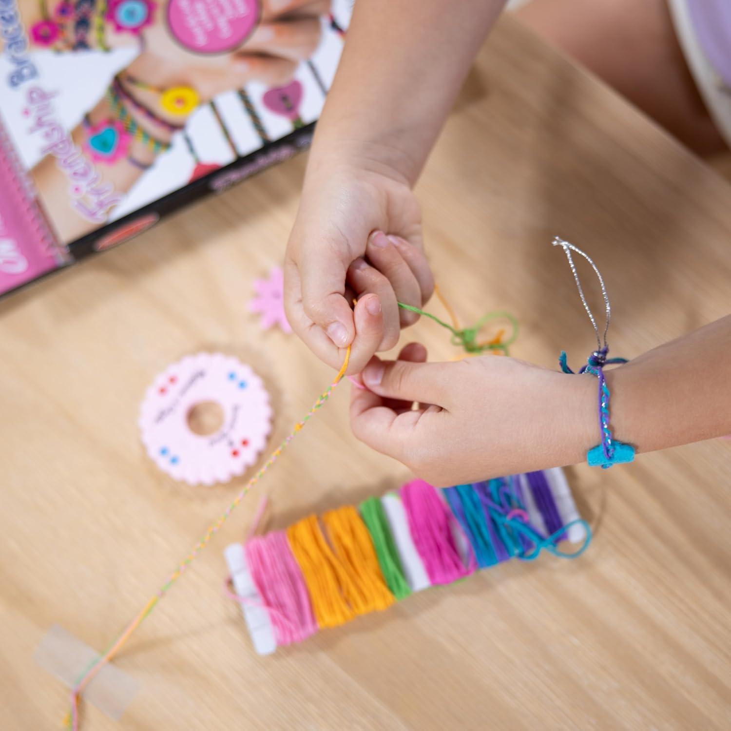 imageMelissa ampamp Doug On The Go Friendship Bracelet Craft Set Makes 10 Bracelets