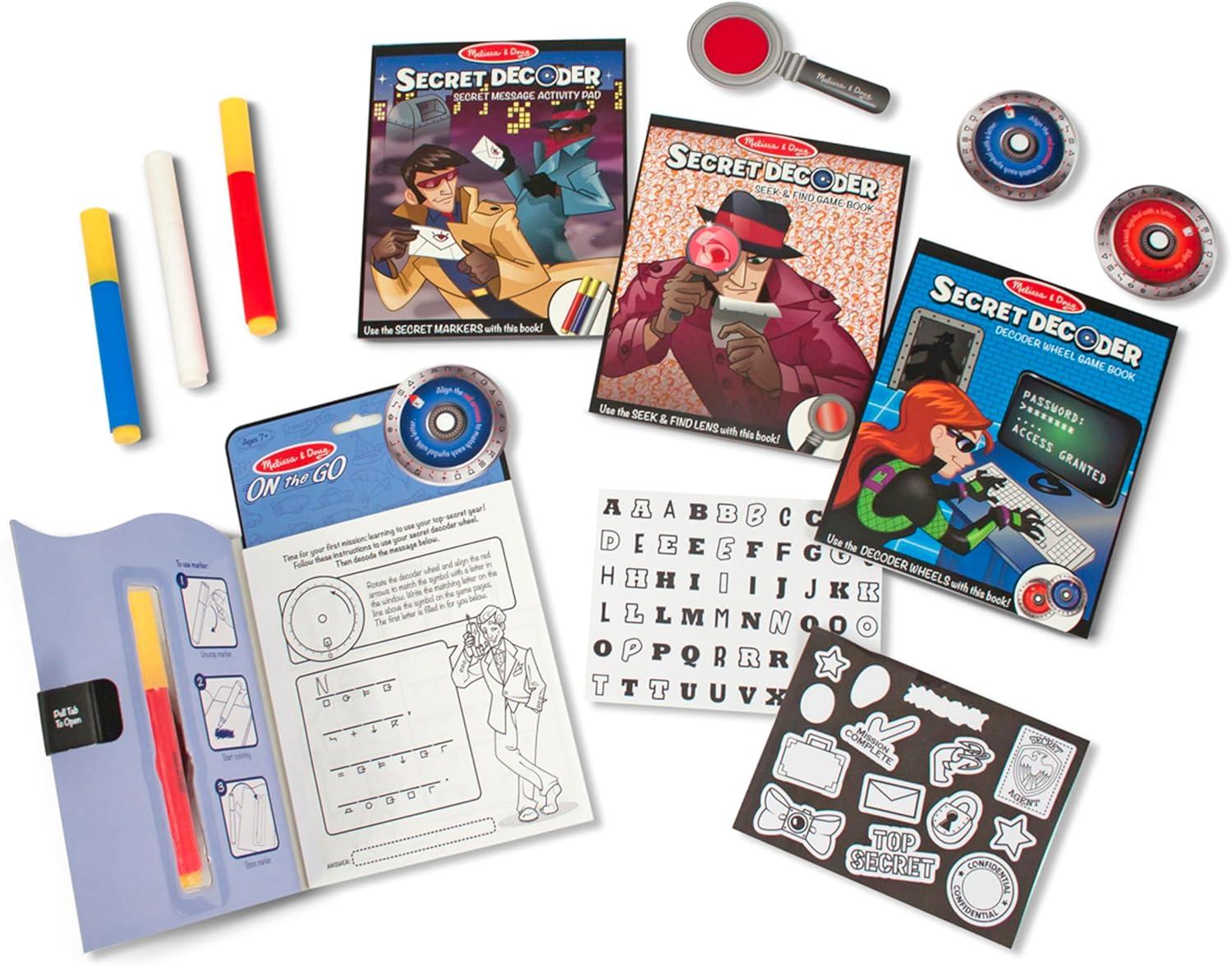 imageMelissa ampamp Doug On The Go Secret Decoder Deluxe Activity Set and Super Sleuth ToyRetail Version
