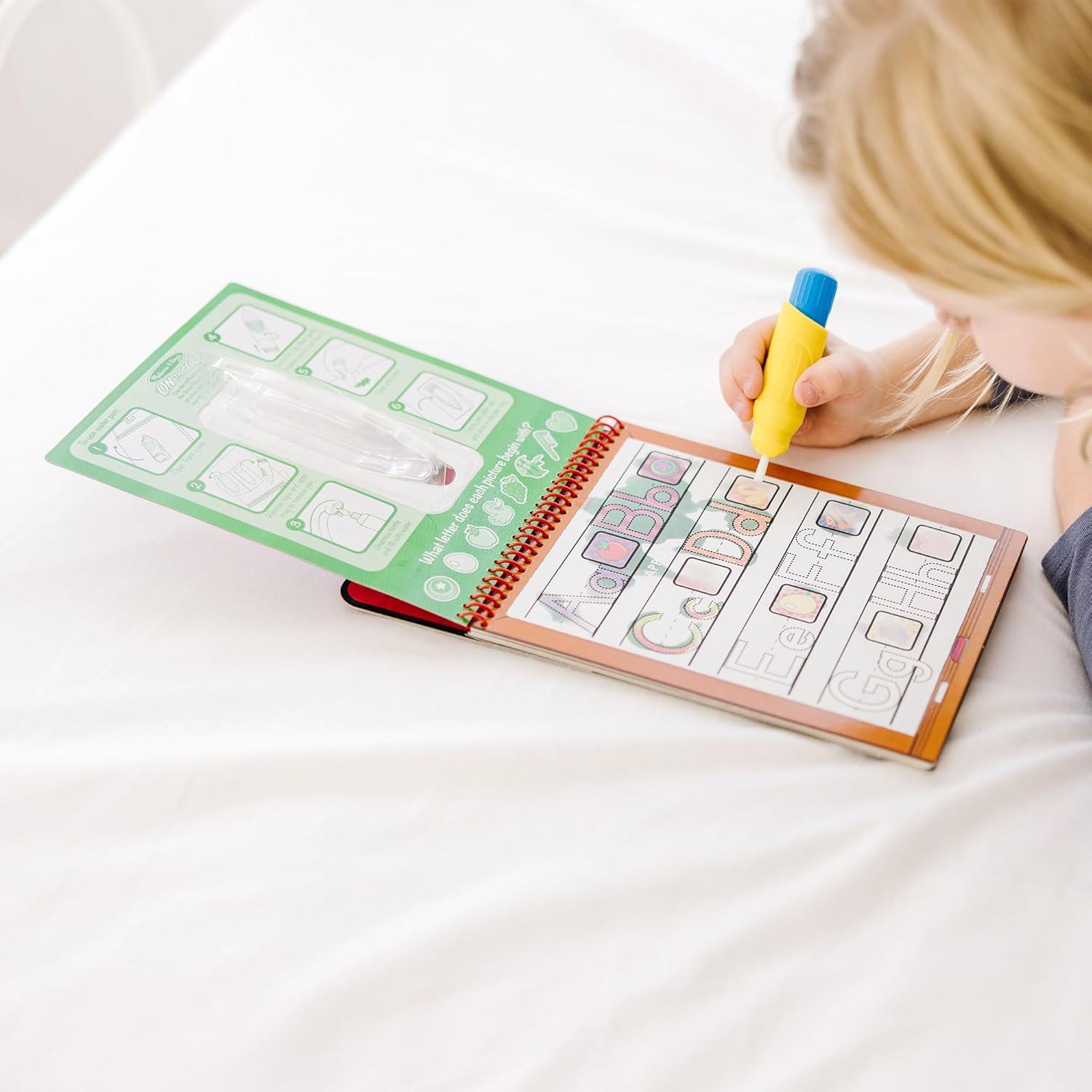 imageMelissa ampamp Doug On The Go Water Wow Reusable WaterReveal Activity Pad  Numbers  FSC CertifiedAlphabet
