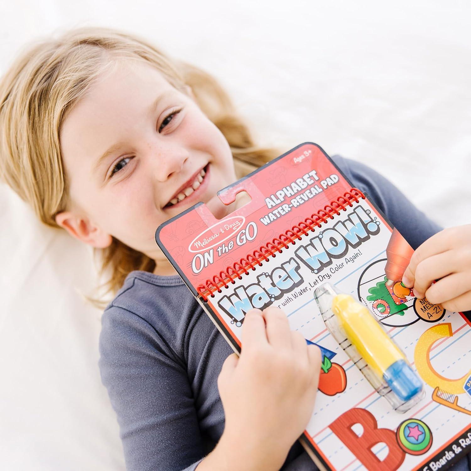 imageMelissa ampamp Doug On The Go Water Wow Reusable WaterReveal Activity Pad  Numbers  FSC CertifiedAlphabet