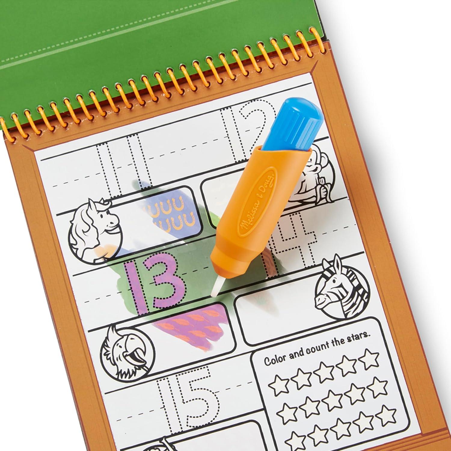 imageMelissa ampamp Doug On The Go Water Wow Reusable WaterReveal Activity Pad  Numbers  FSC CertifiedNumbers