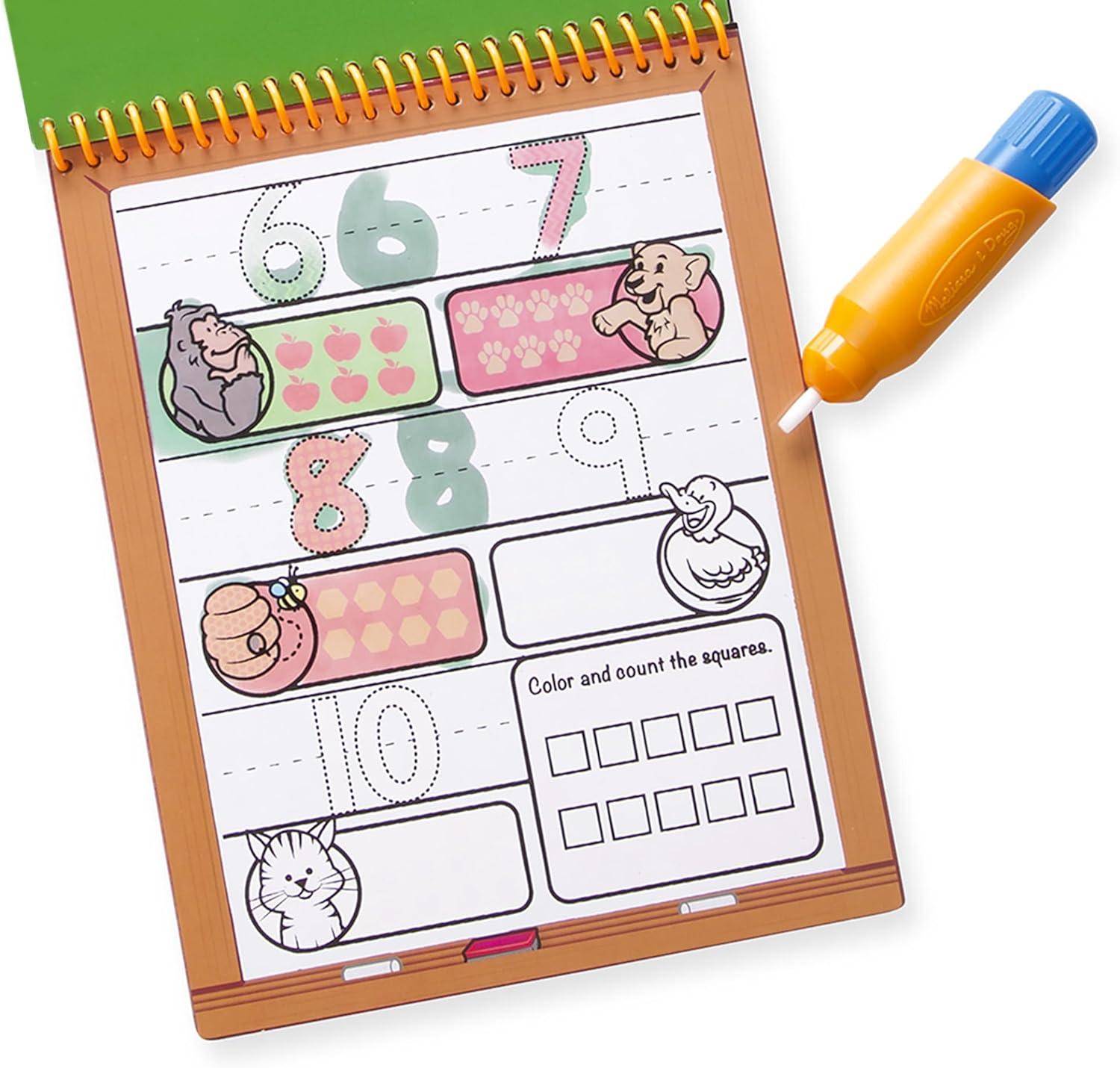 imageMelissa ampamp Doug On The Go Water Wow Reusable WaterReveal Activity Pad  Numbers  FSC CertifiedNumbers