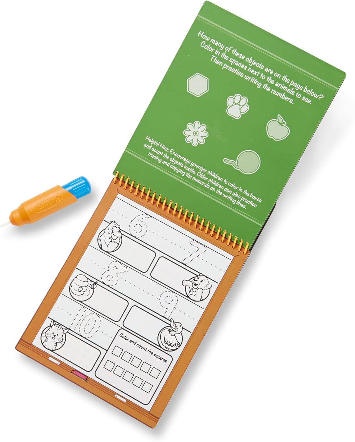 imageMelissa ampamp Doug On The Go Water Wow Reusable WaterReveal Activity Pad  Numbers  FSC CertifiedNumbers