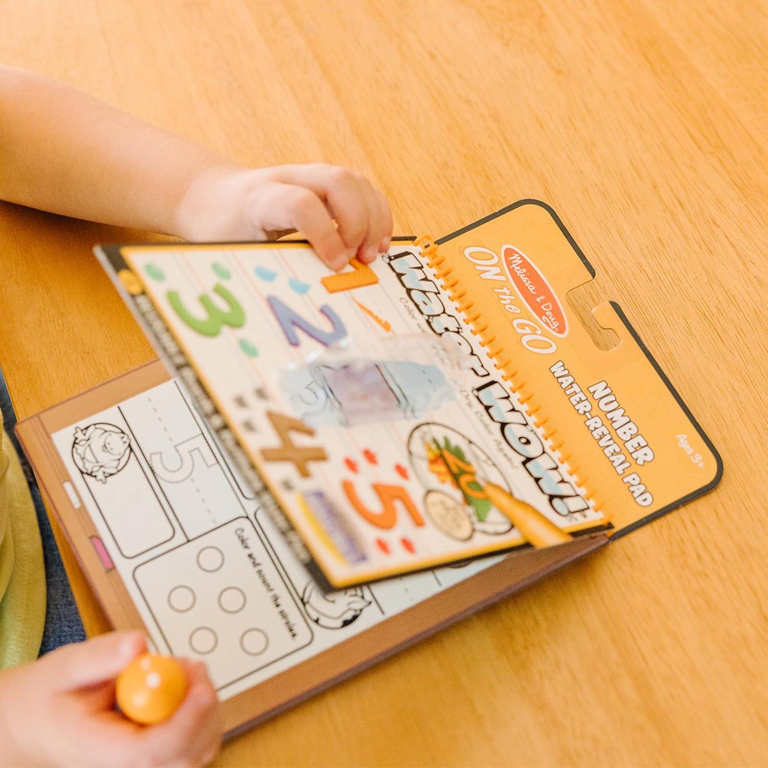 imageMelissa ampamp Doug On The Go Water Wow Reusable WaterReveal Activity Pad  Numbers  FSC CertifiedNumbers