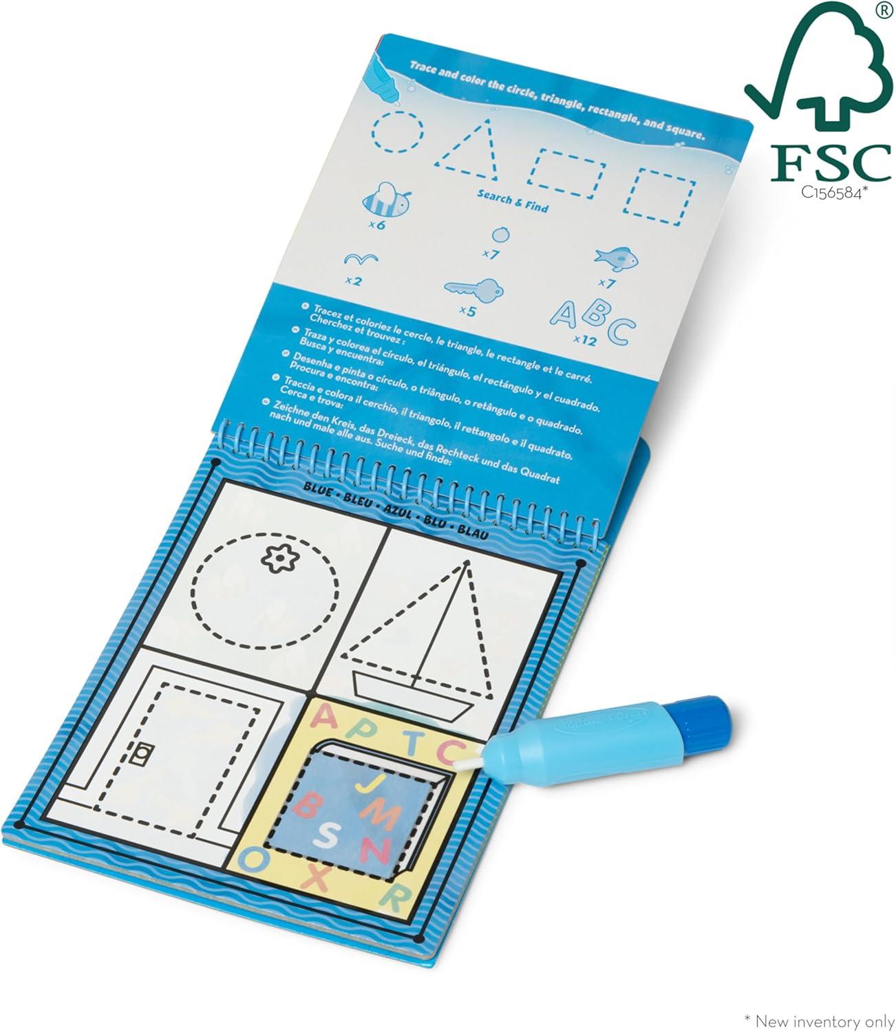 imageMelissa ampamp Doug On The Go Water Wow Reusable WaterReveal Activity Pad  Numbers  FSC CertifiedShapes
