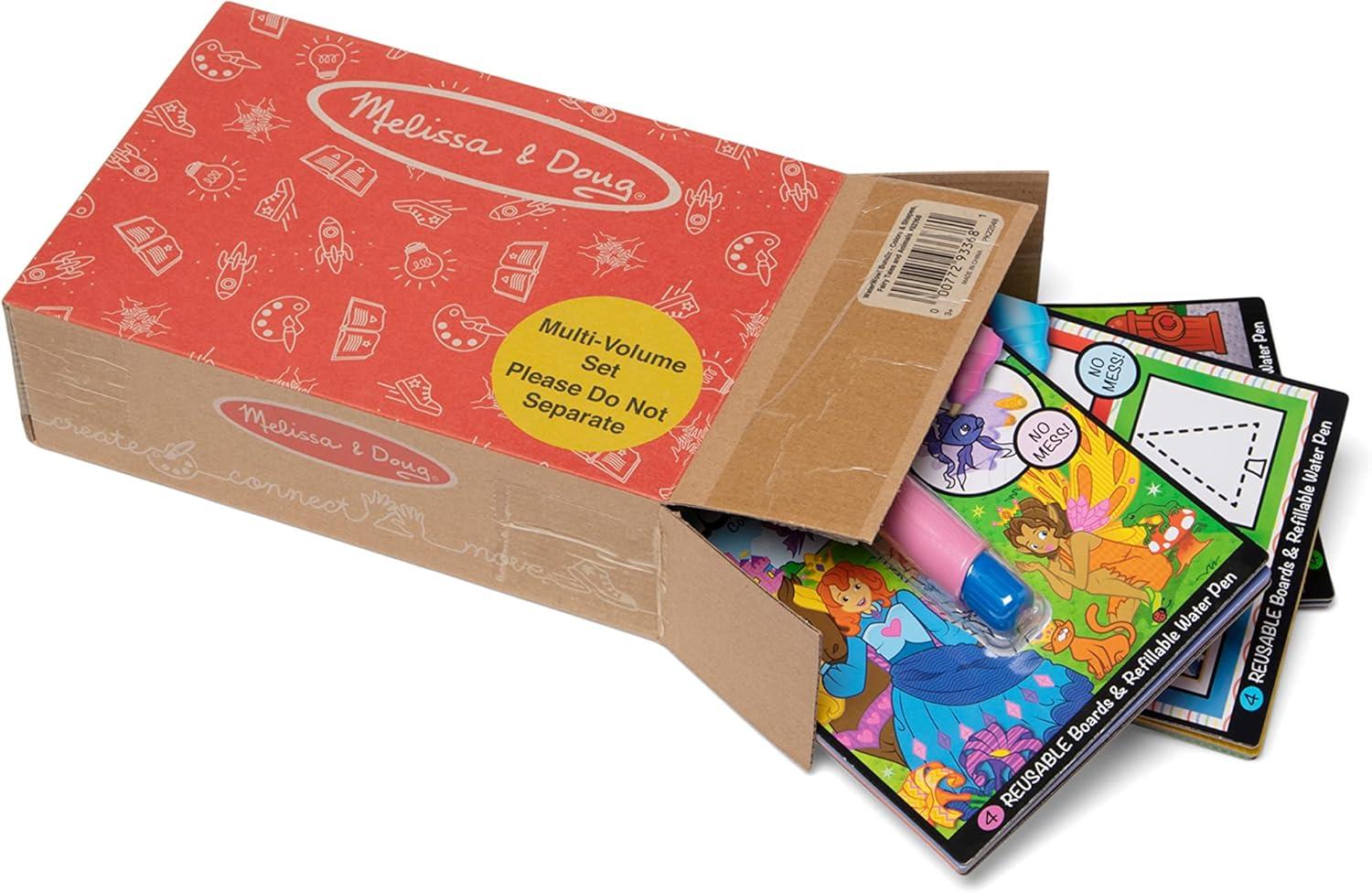 imageMelissa ampamp Doug On The Go Water Wow Reusable WaterReveal Activity Pads 3pk Colors and Shapes Fairy Tales AnimalsBundle Shapes  Fairy Tales  Animals