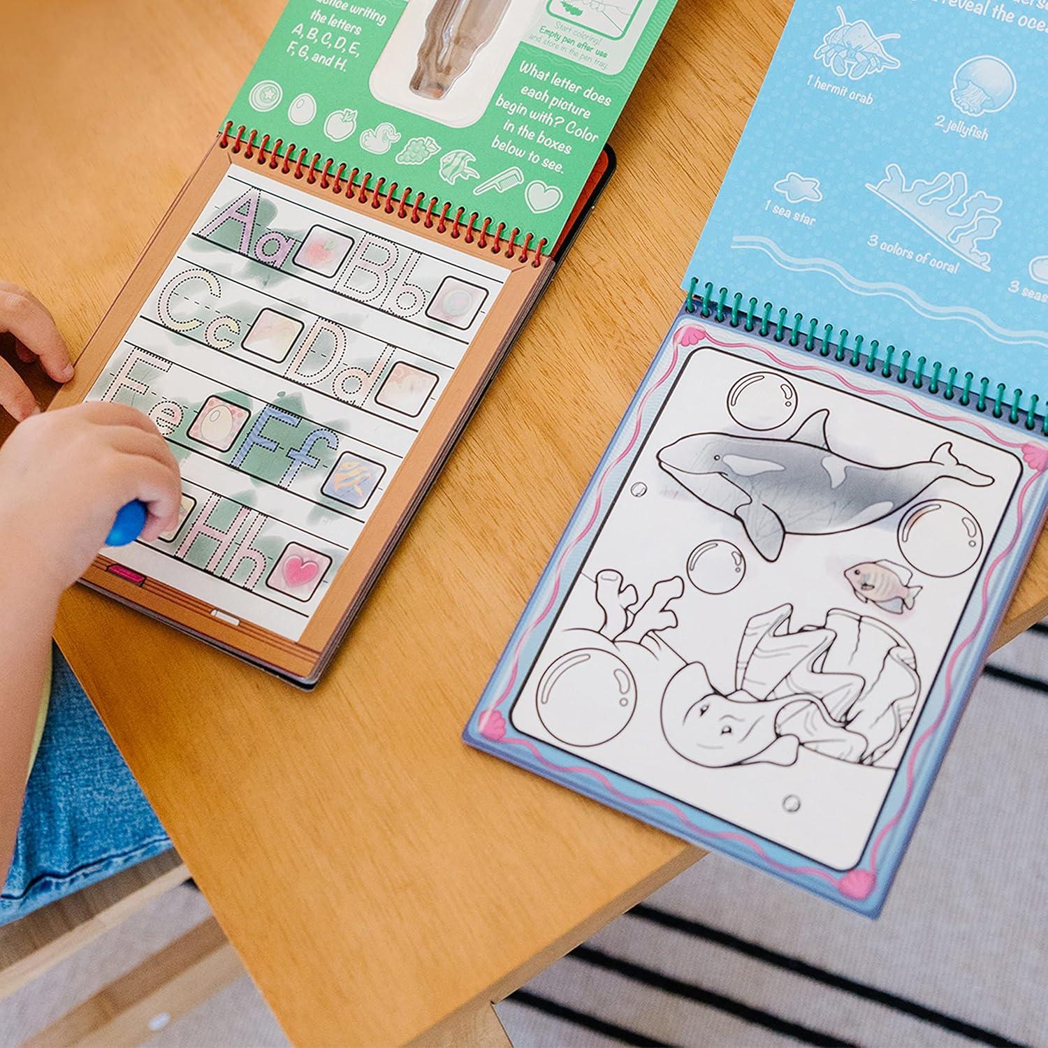 imageMelissa ampamp Doug On The Go Water Wow Reusable WaterReveal Activity Pads 3pk Colors and Shapes Fairy Tales AnimalsBundle Vehicles  Animals  Alphabet