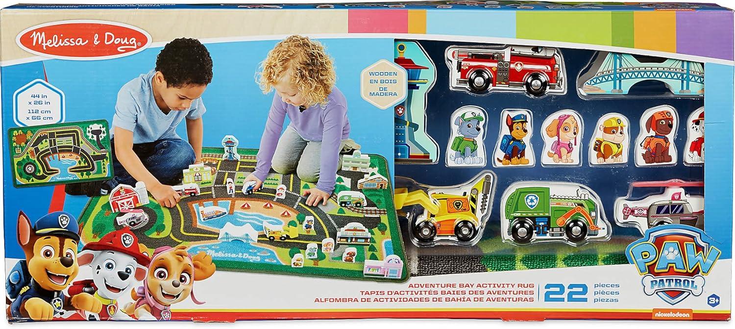 imageMelissa ampamp Doug PAW Patrol Activity Rug  Adventure Bay 22 Pieces