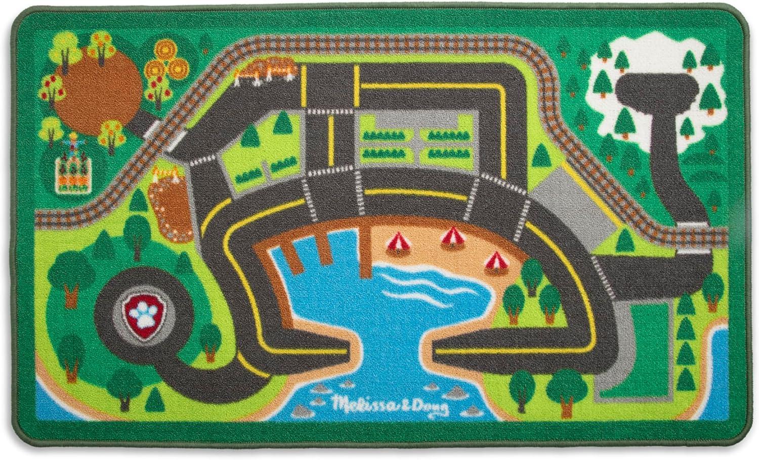 imageMelissa ampamp Doug PAW Patrol Activity Rug  Adventure Bay 22 Pieces PAW Patrol Town Mat with Wooden Toys for Ages 3
