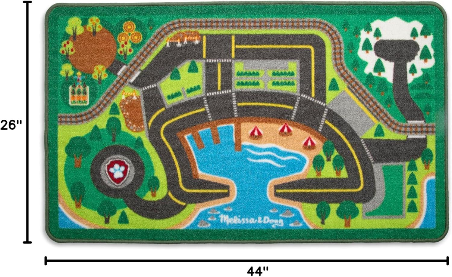 imageMelissa ampamp Doug PAW Patrol Activity Rug  Adventure Bay 22 Pieces PAW Patrol Town Mat with Wooden Toys for Ages 3
