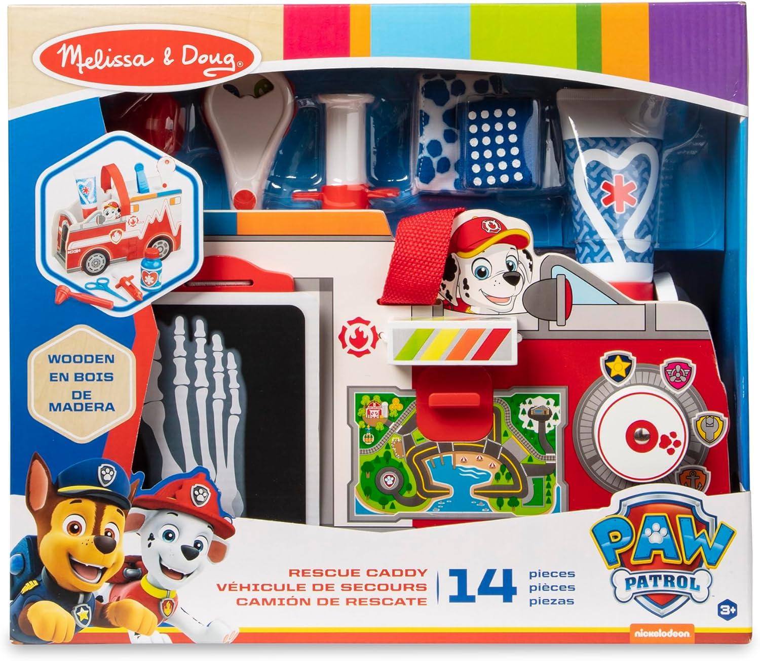 imageMelissa ampamp Doug PAW Patrol Marshalls Wooden Rescue EMT Caddy 14 Pieces