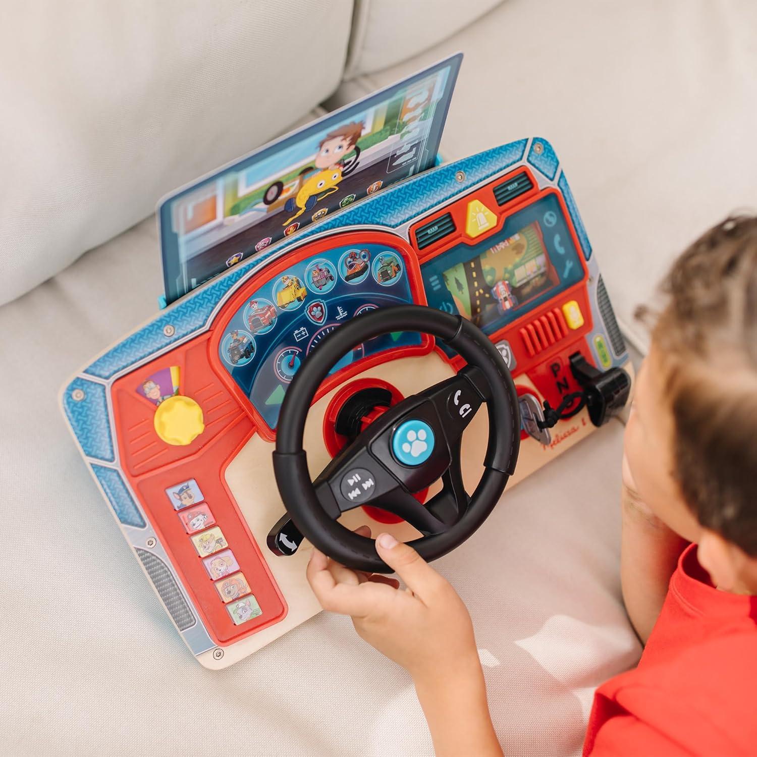 imageMelissa ampamp Doug PAW Patrol Rescue Mission Wooden Dashboard  Kids Activity Board Toddler Sensory Toys Pretend Play Driving Toy Paw Patrol Toys for Kids Ages 3