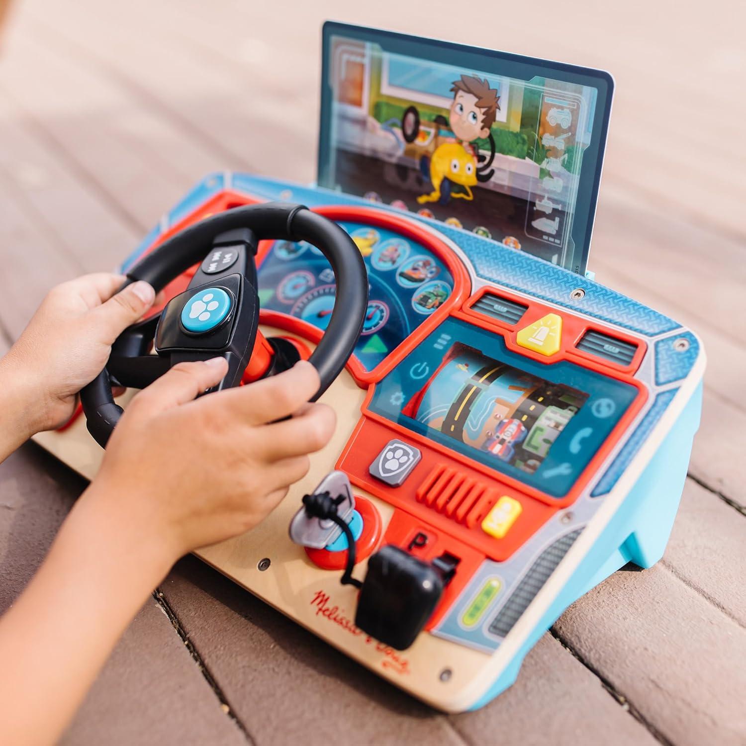 imageMelissa ampamp Doug PAW Patrol Rescue Mission Wooden Dashboard  Kids Activity Board Toddler Sensory Toys Pretend Play Driving Toy Paw Patrol Toys for Kids Ages 3