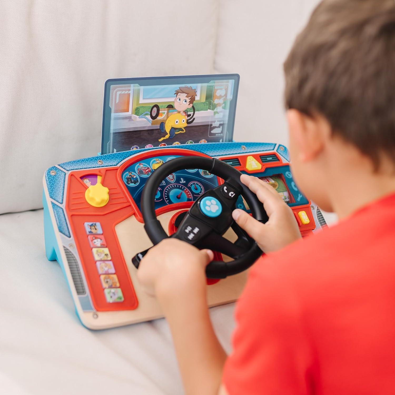 imageMelissa ampamp Doug PAW Patrol Rescue Mission Wooden Dashboard  Kids Activity Board Toddler Sensory Toys Pretend Play Driving Toy Paw Patrol Toys for Kids Ages 3