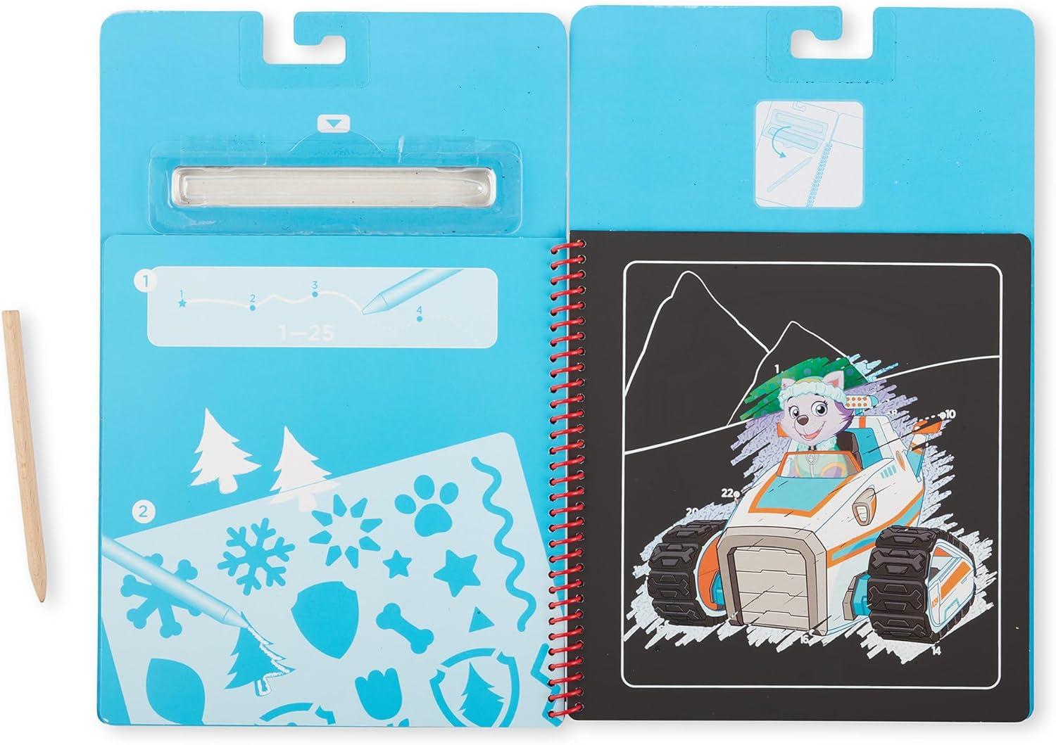 imageMelissa ampamp Doug PAW Patrol Scratch Art 3Pack  Chase Skye Marshall Color Reveal Travel Activity Pads