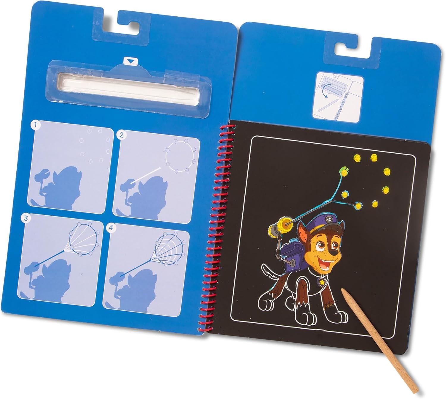 imageMelissa ampamp Doug PAW Patrol Scratch Art 3Pack  Chase Skye Marshall Color Reveal Travel Activity Pads
