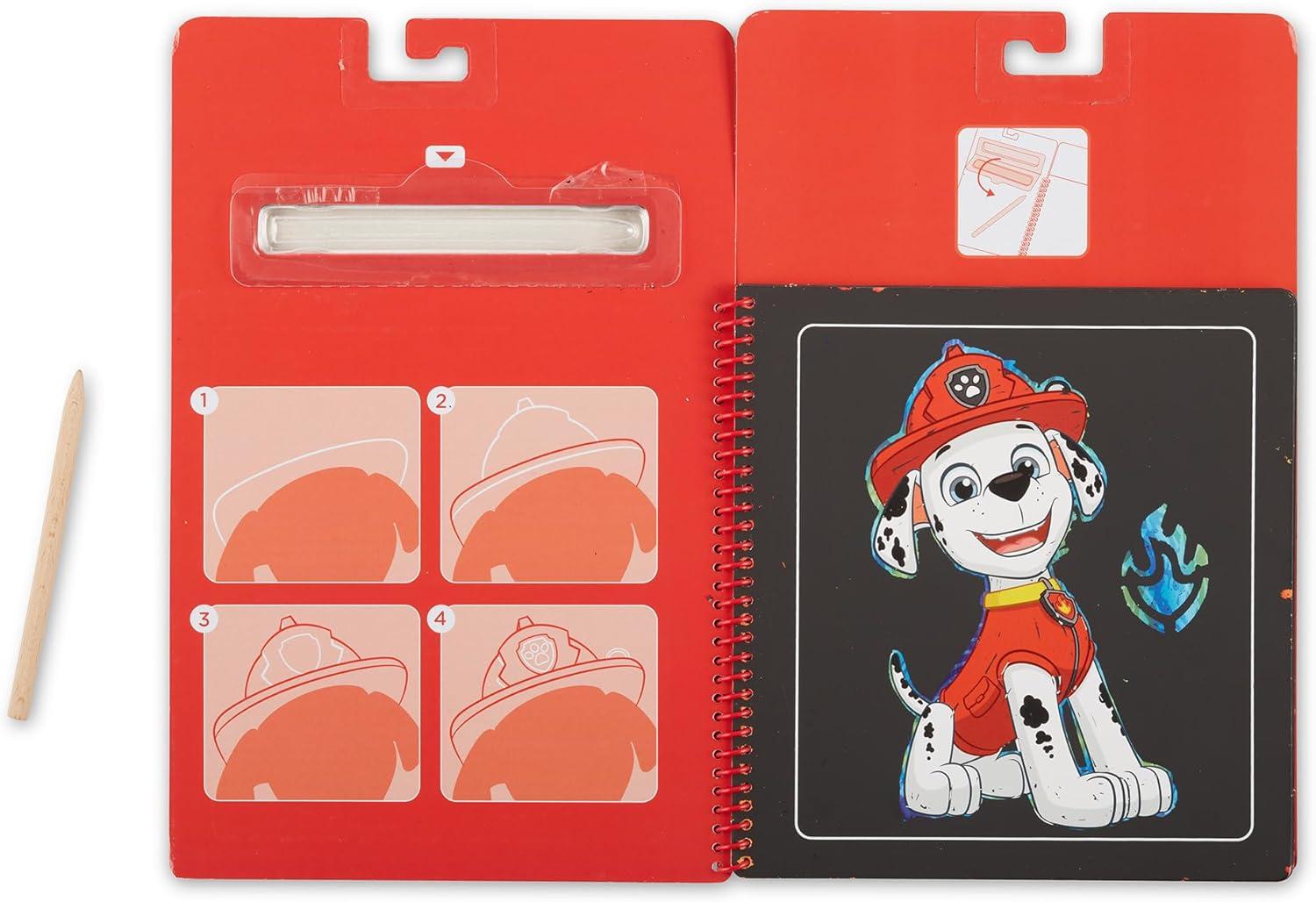 imageMelissa ampamp Doug PAW Patrol Scratch Art 3Pack  Chase Skye Marshall Color Reveal Travel Activity Pads