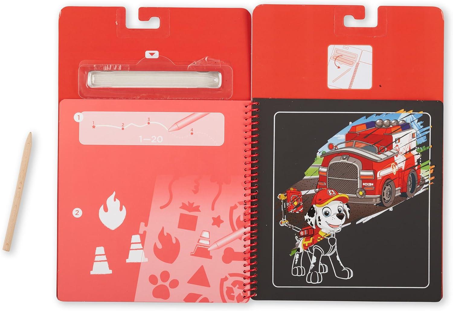 imageMelissa ampamp Doug PAW Patrol Scratch Art 3Pack  Chase Skye Marshall Color Reveal Travel Activity Pads