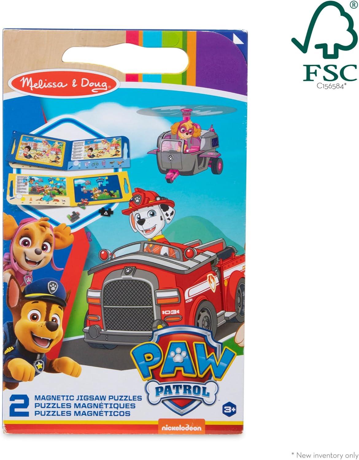 imageMelissa ampamp Doug PAW Patrol TakeAlong Magnetic Jigsaw Puzzles 2 15Piece Puzzles  FSC CertifiedJigsaw Puzzles